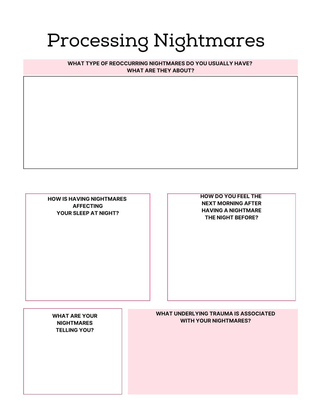 PTSD & Trauma Processing Workbook Colorful 65