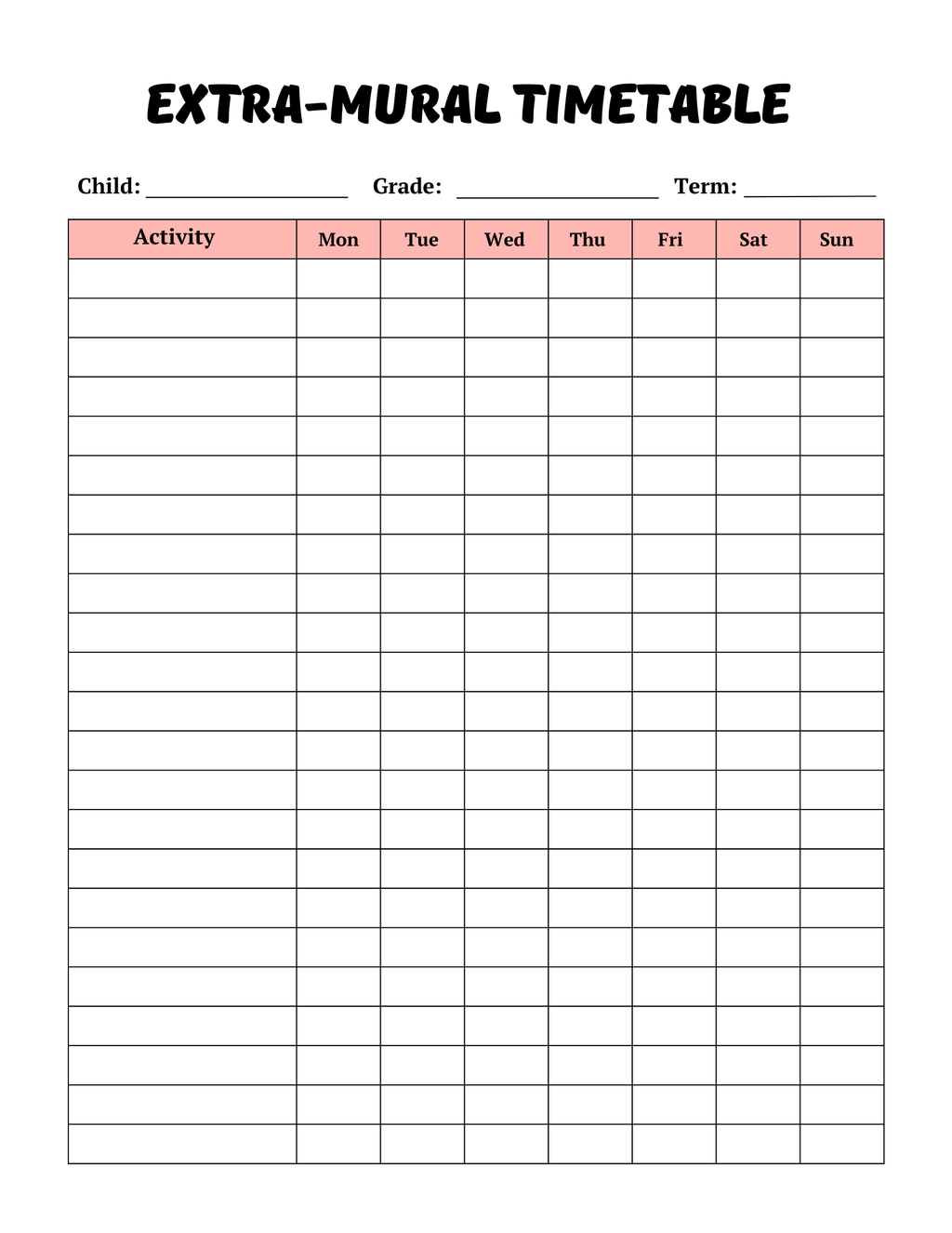 Back -to-school Planner