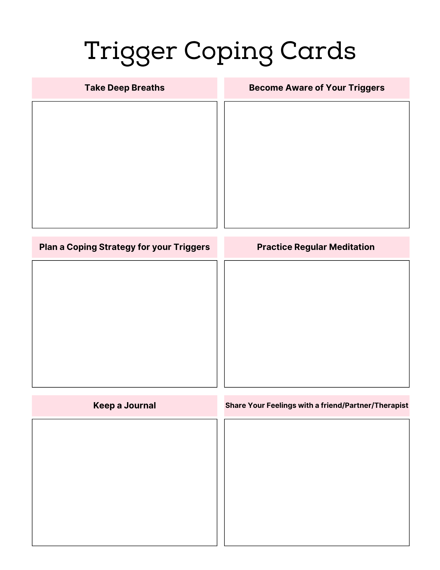 PTSD & Trauma Processing Workbook Colorful 65