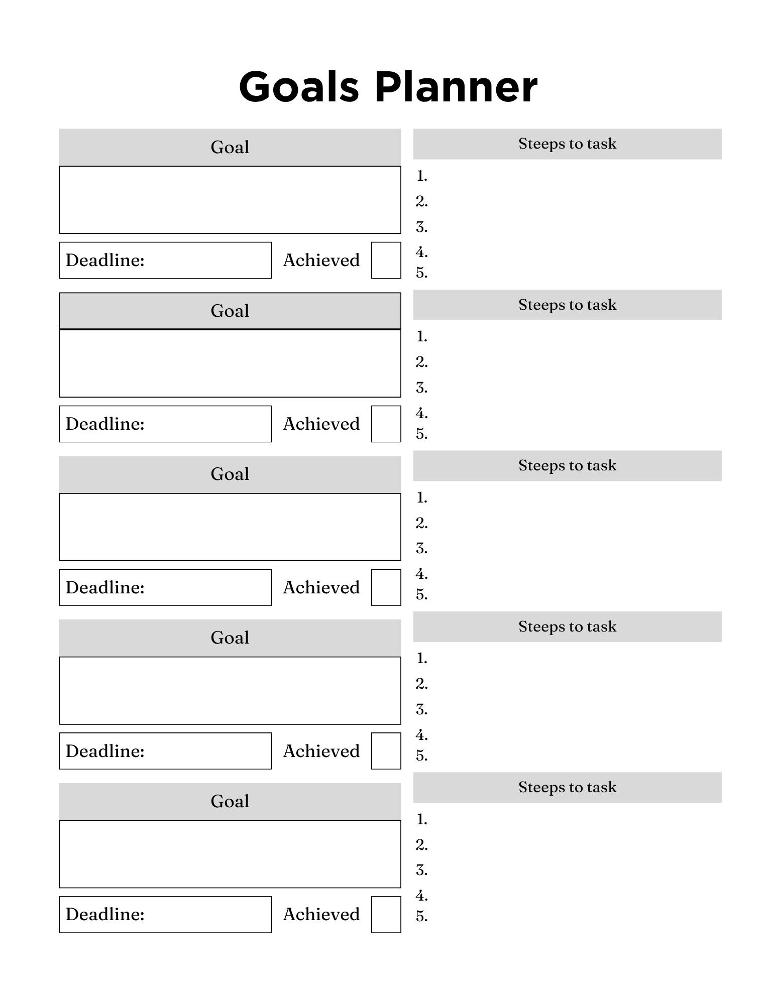 Side Hustle Planner