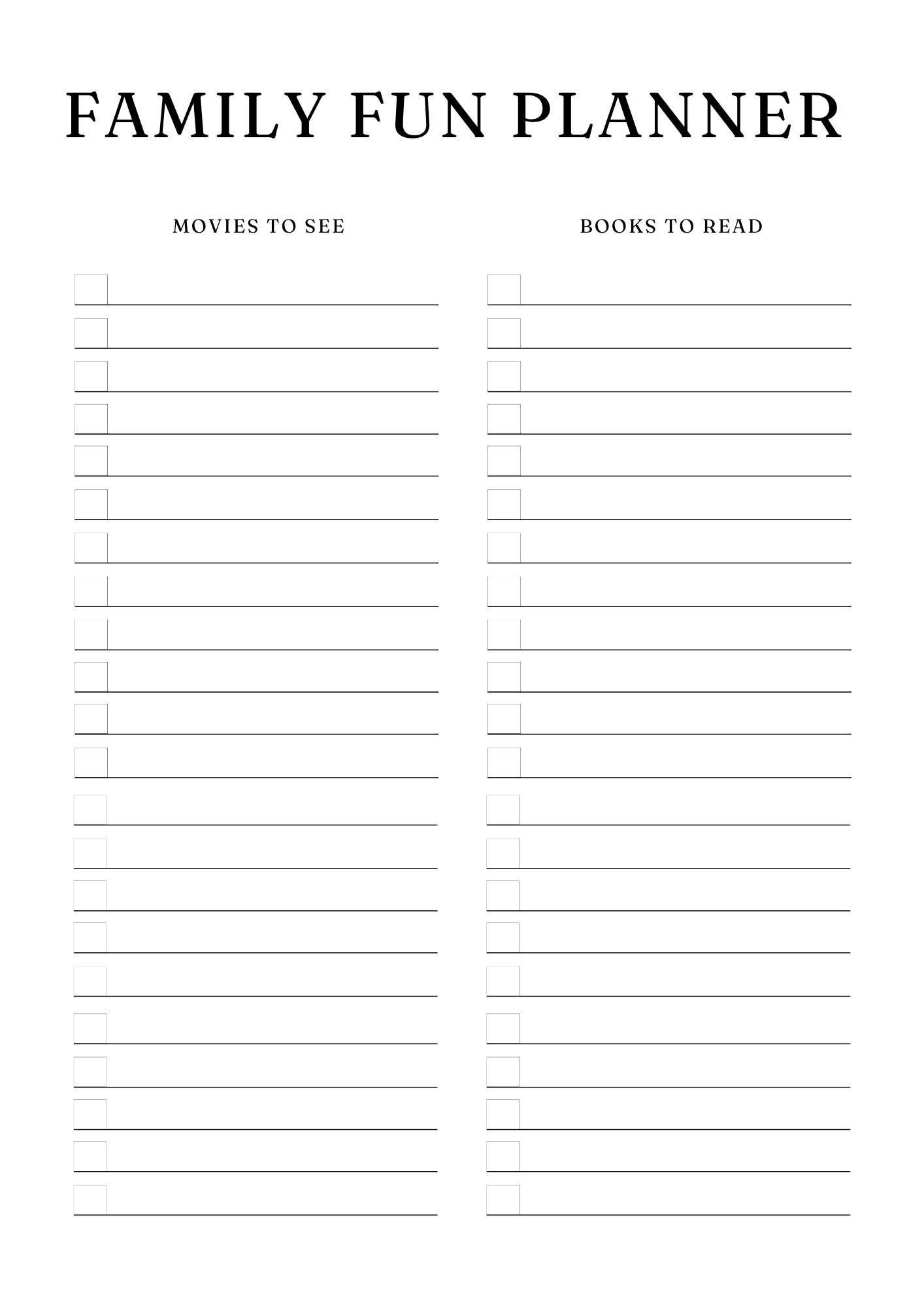 Household Management Planner