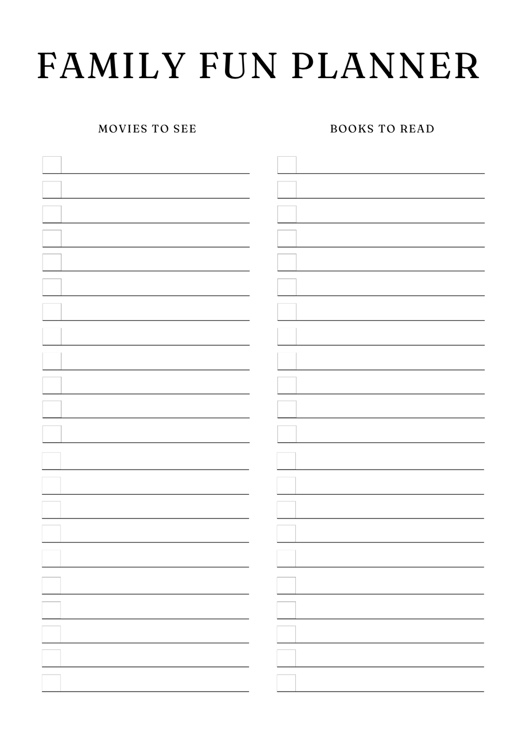 Household Management Planner