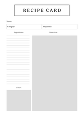 Gourmet Recipe Card Set & Bundle