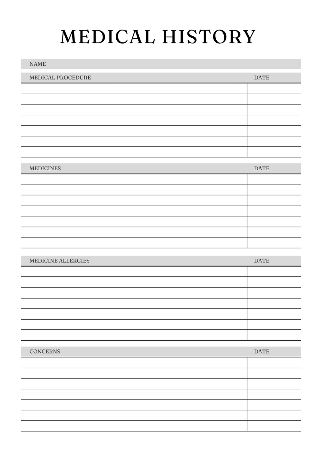 Comprehensive Medical Planner