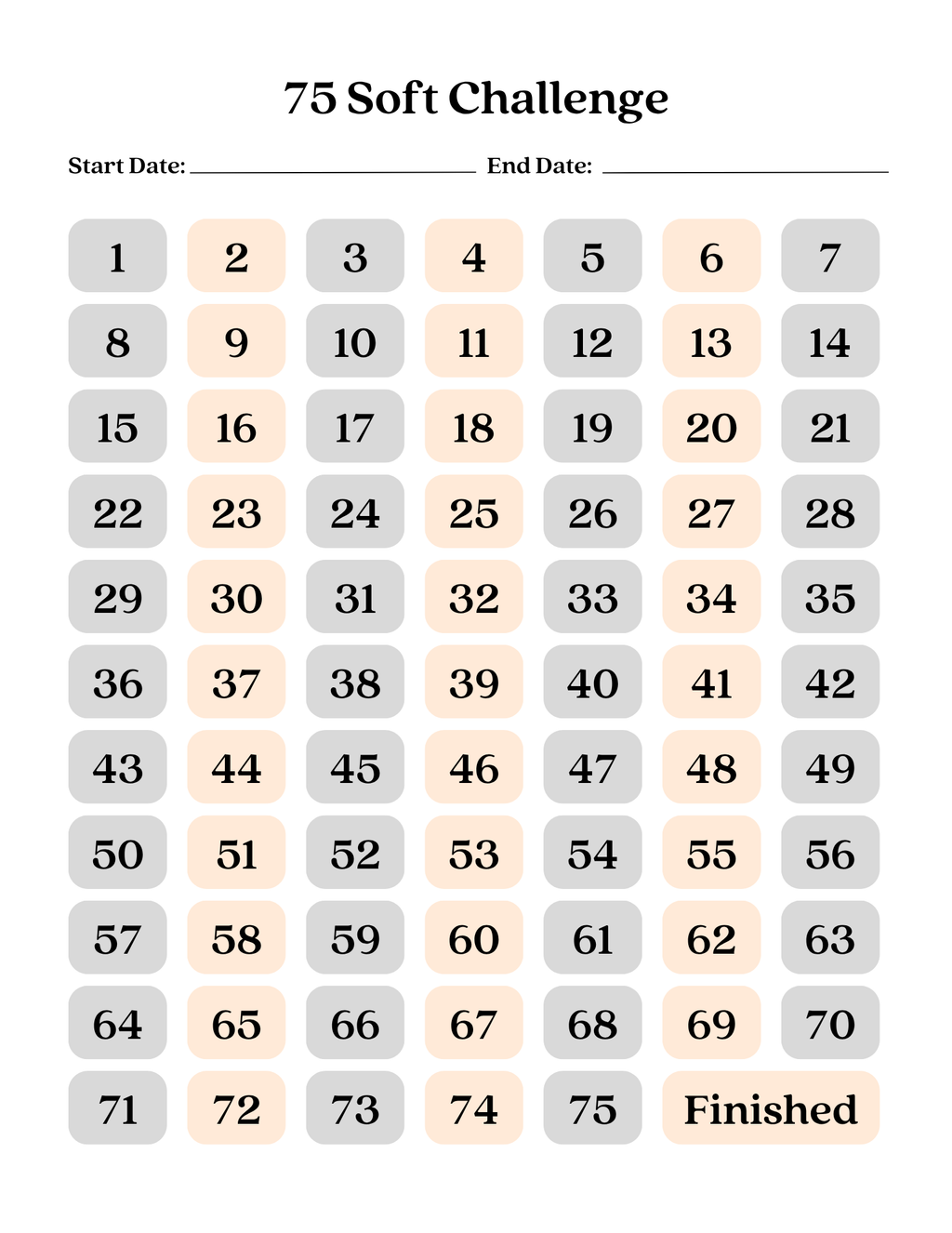 75 Soft Challenge Tracker