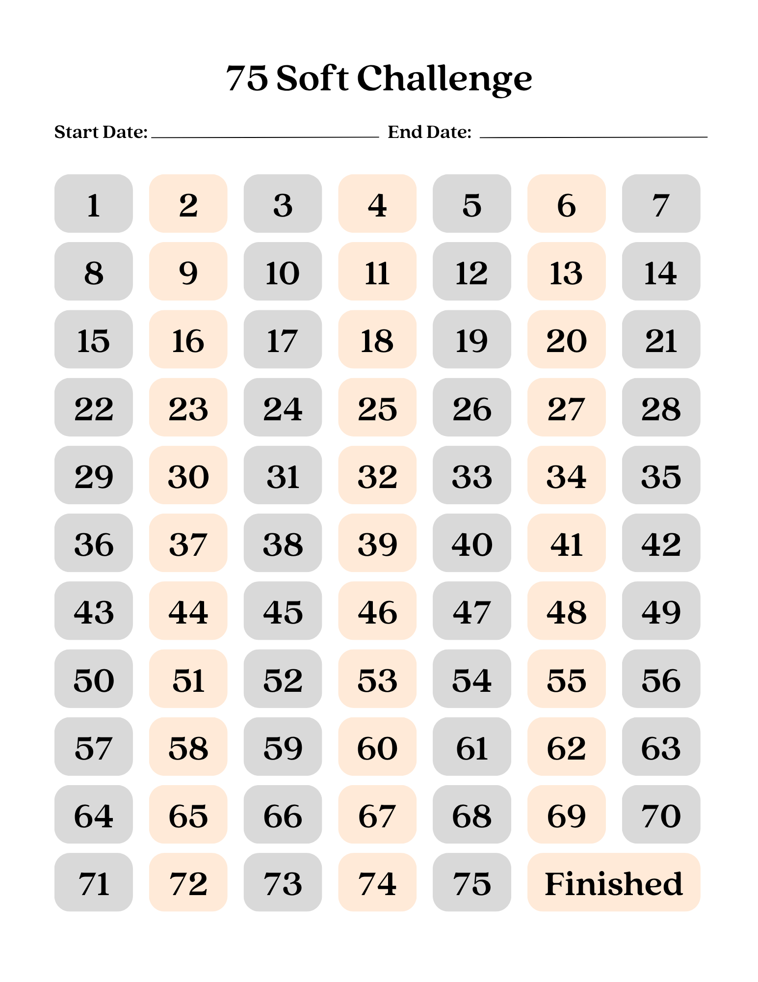 75 Soft Challenge Tracker