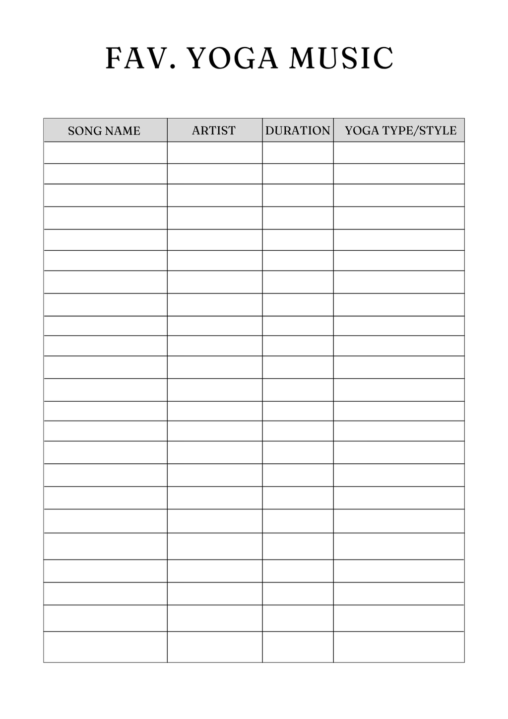 Serenity Yoga Planner