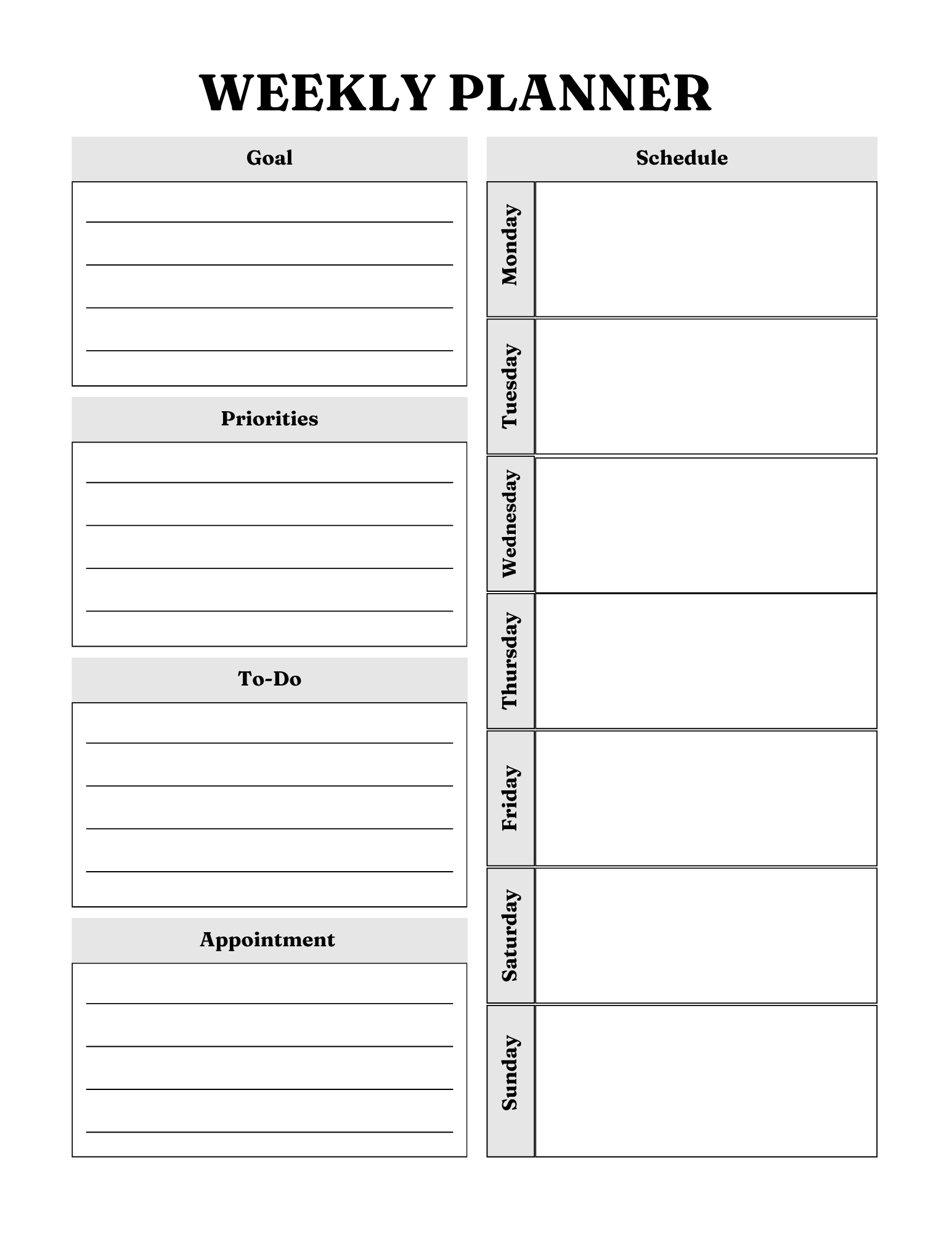 ADHD Wellness Planner