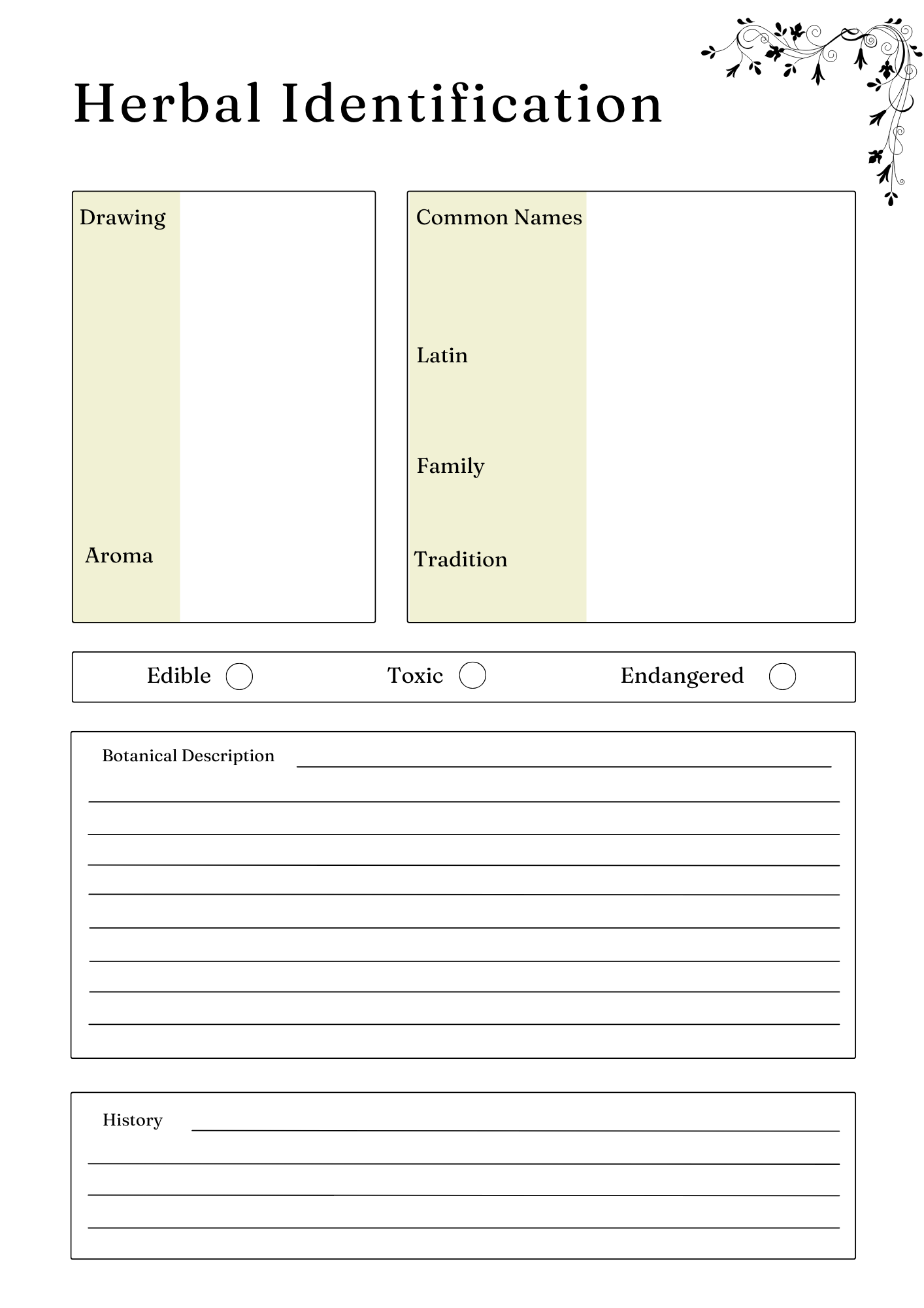 Herbs & Essential Oil Planner