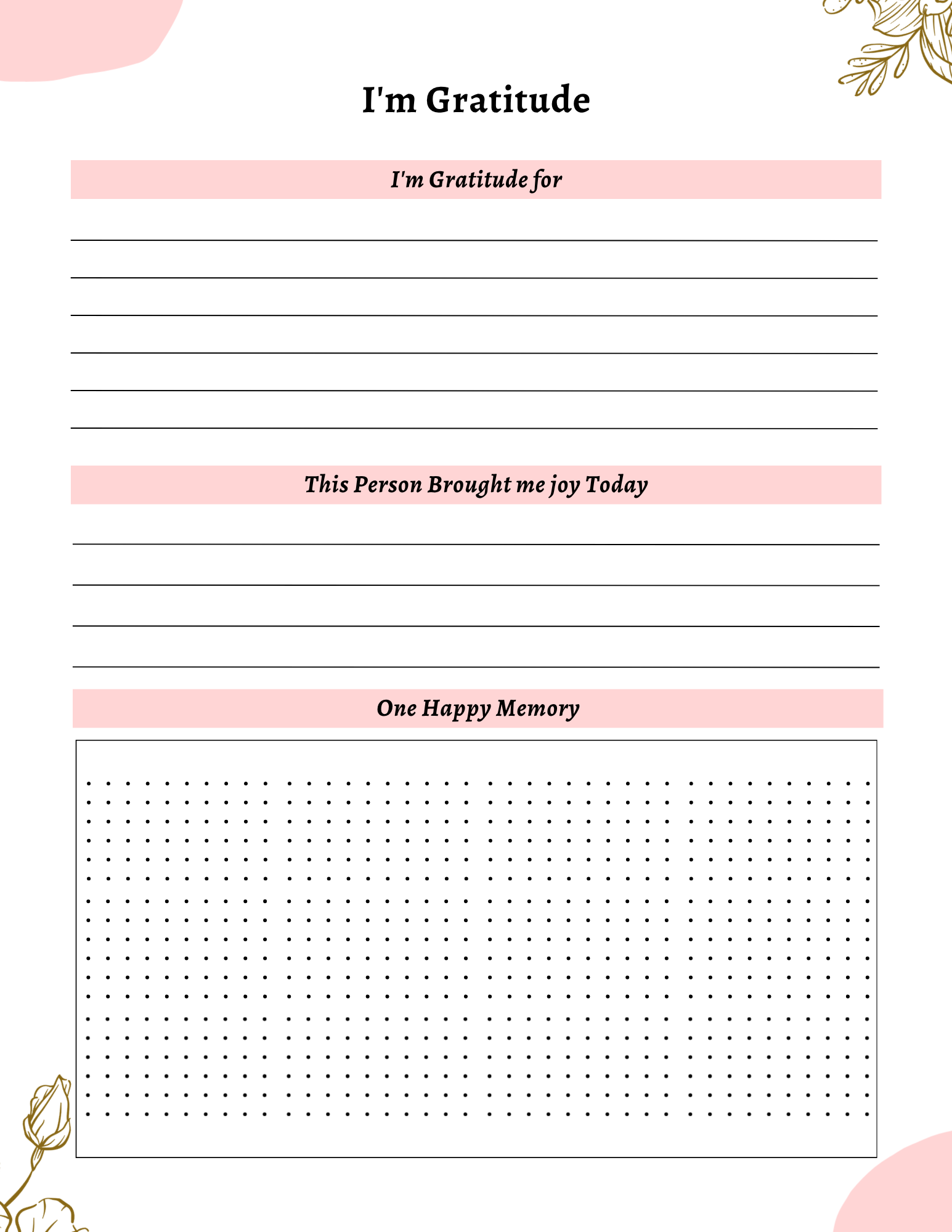 Bliss Gratitude Journal