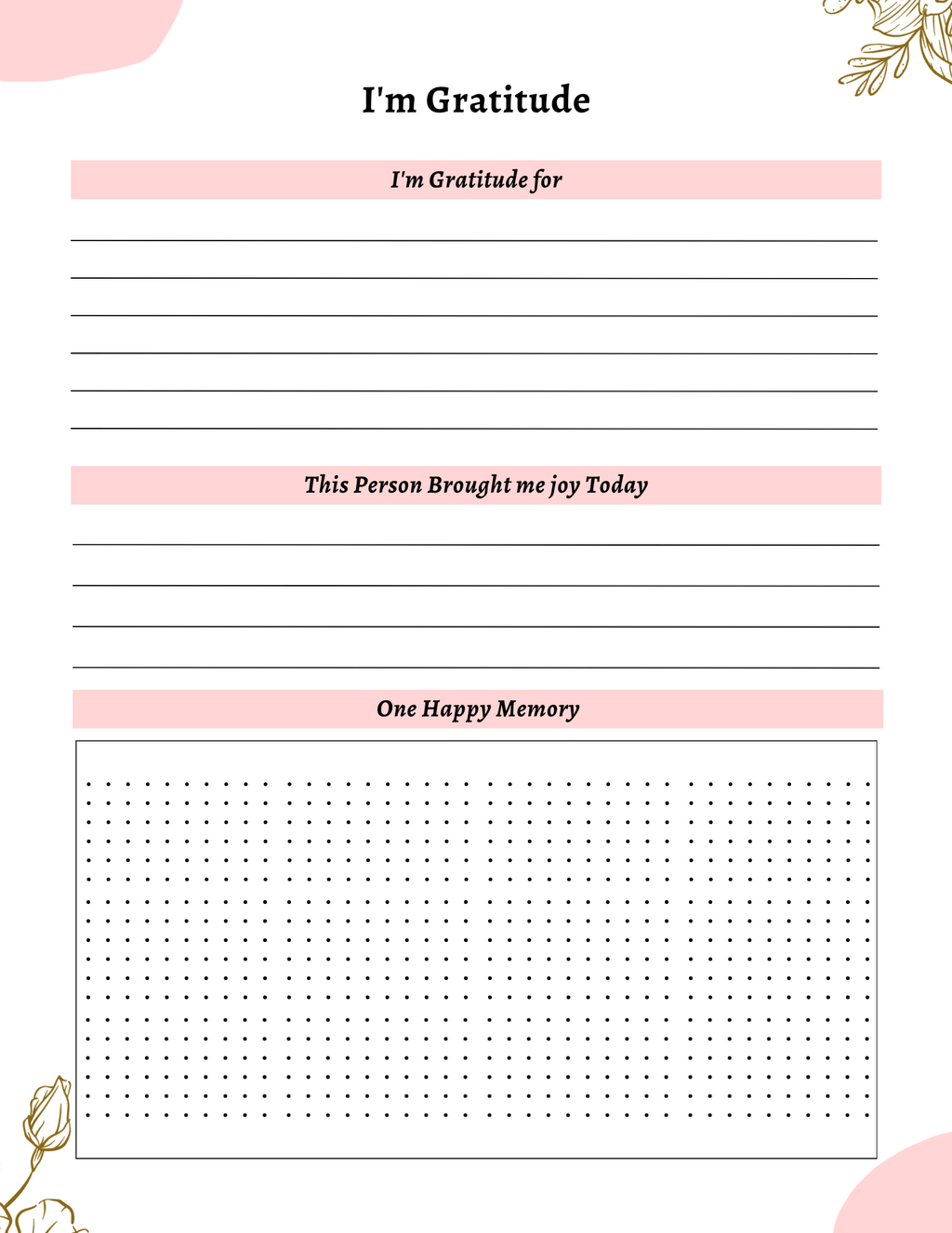 Bliss Gratitude Journal