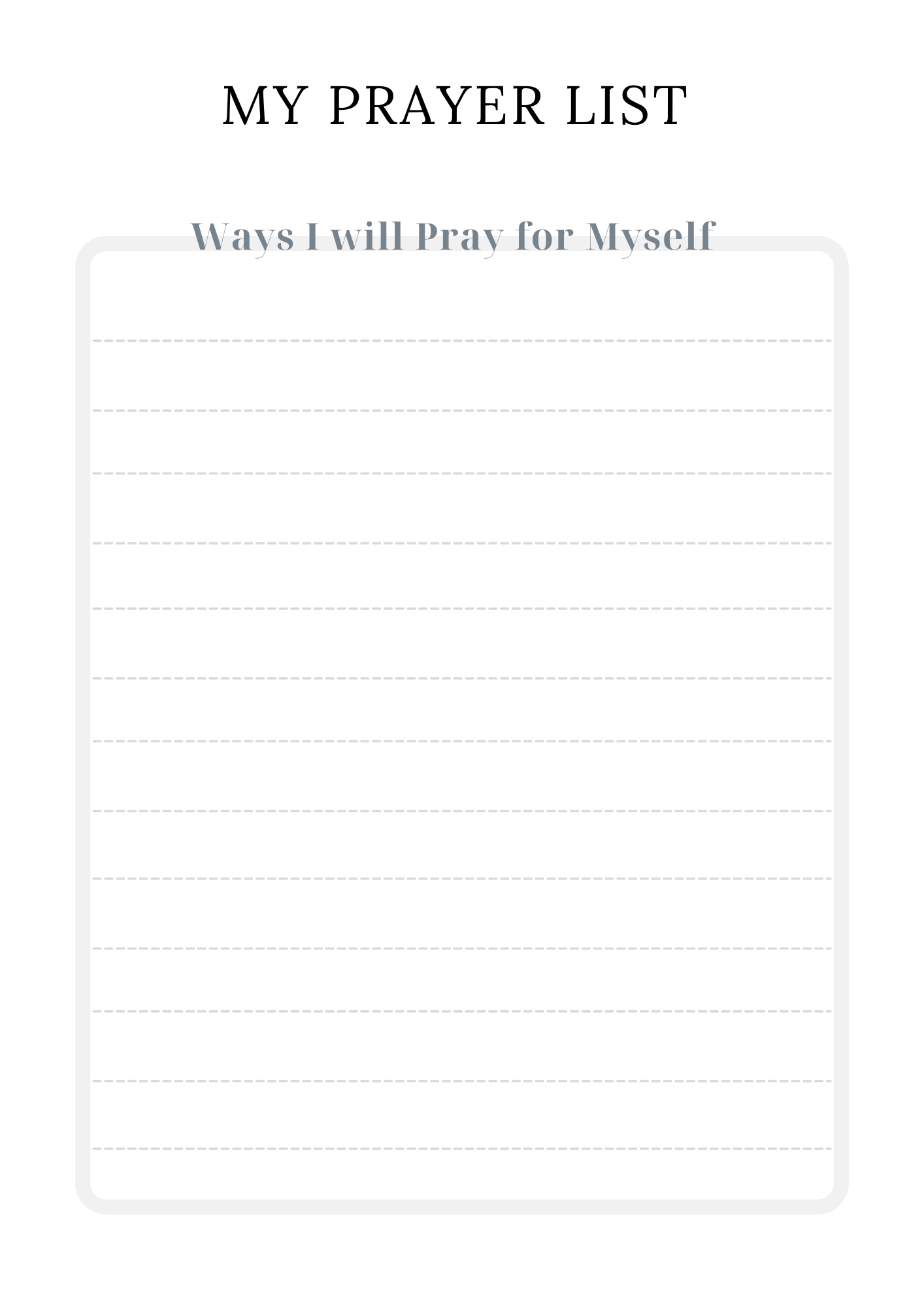 A Prayer Journal