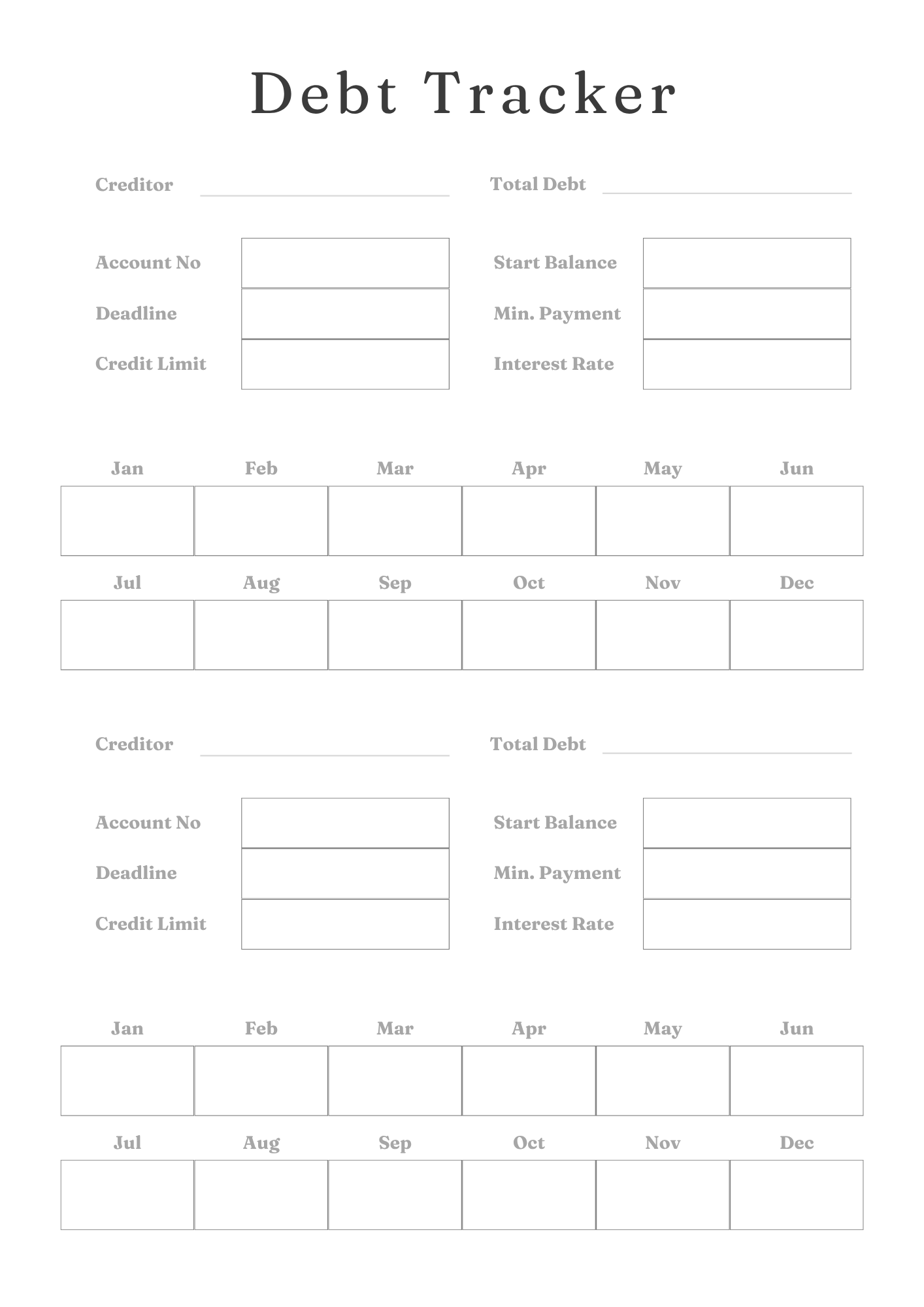 Debt Freedom Tracker