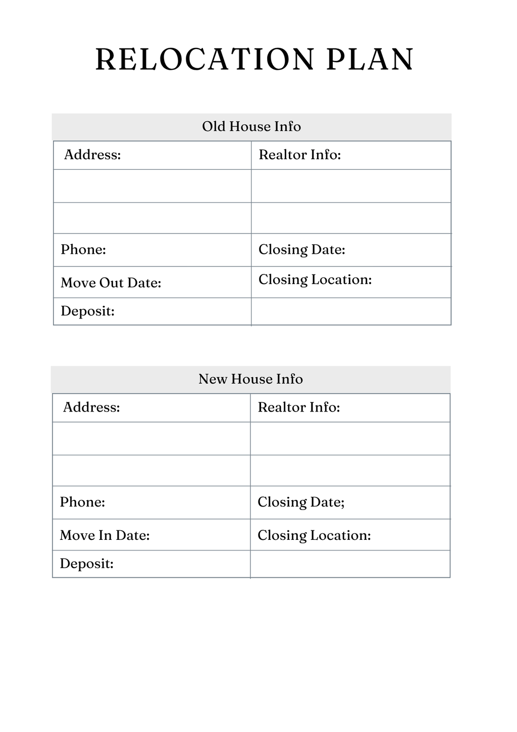 Ultimate Relocation Planner