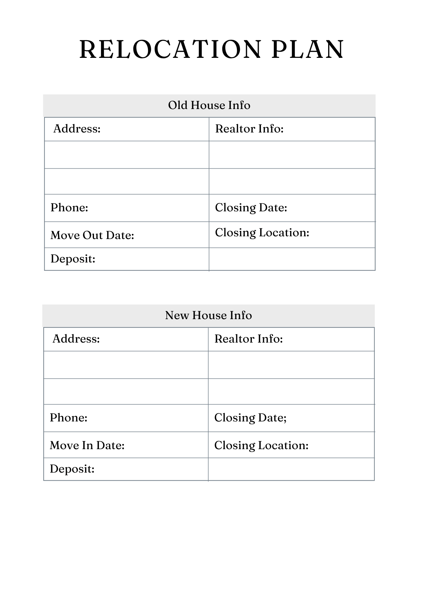 Ultimate Relocation Planner