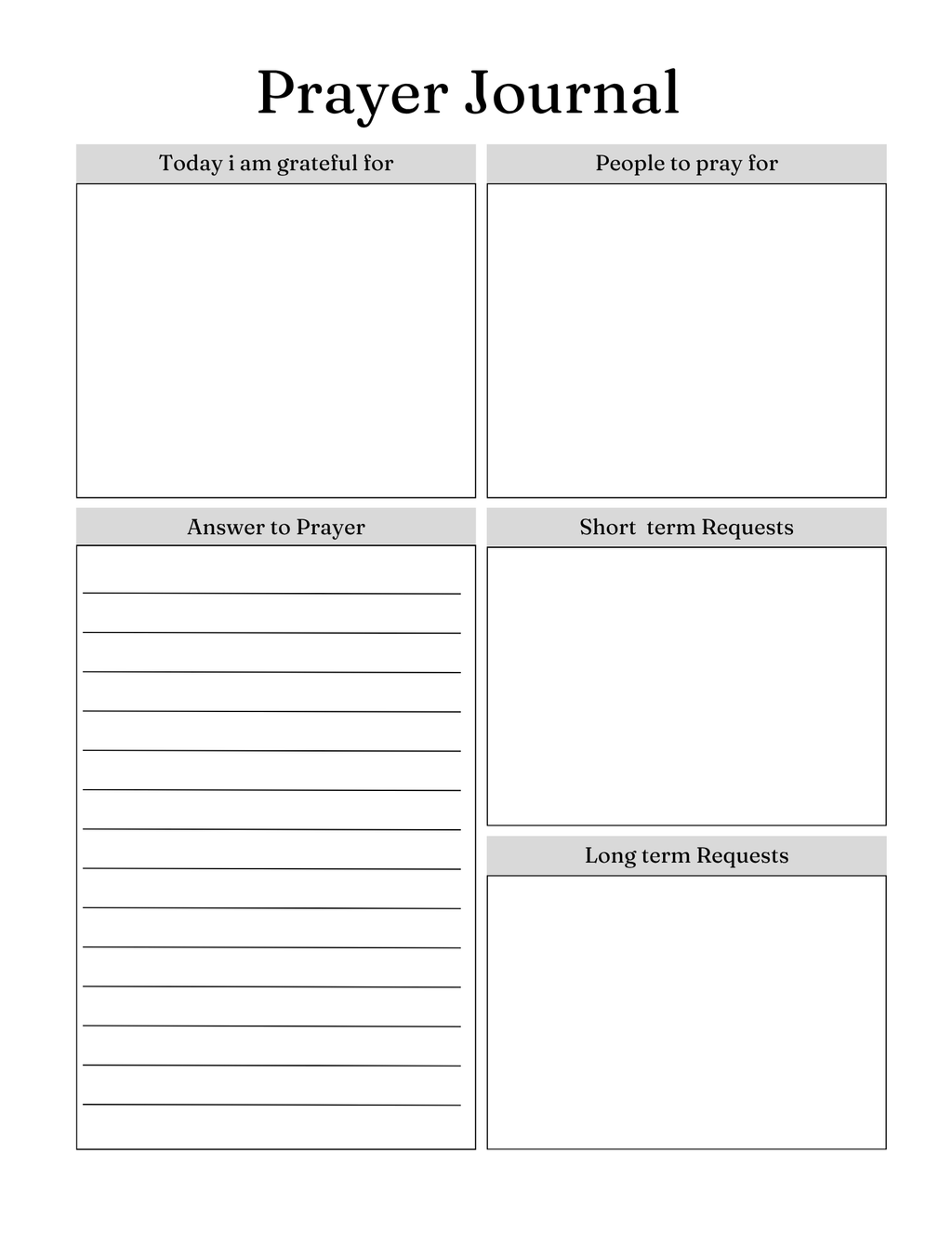 Serenity Prayer Journal