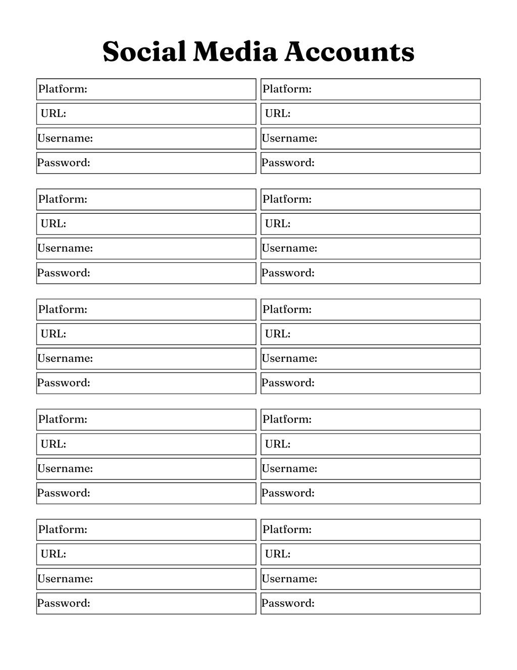 Social Media Success Planner
