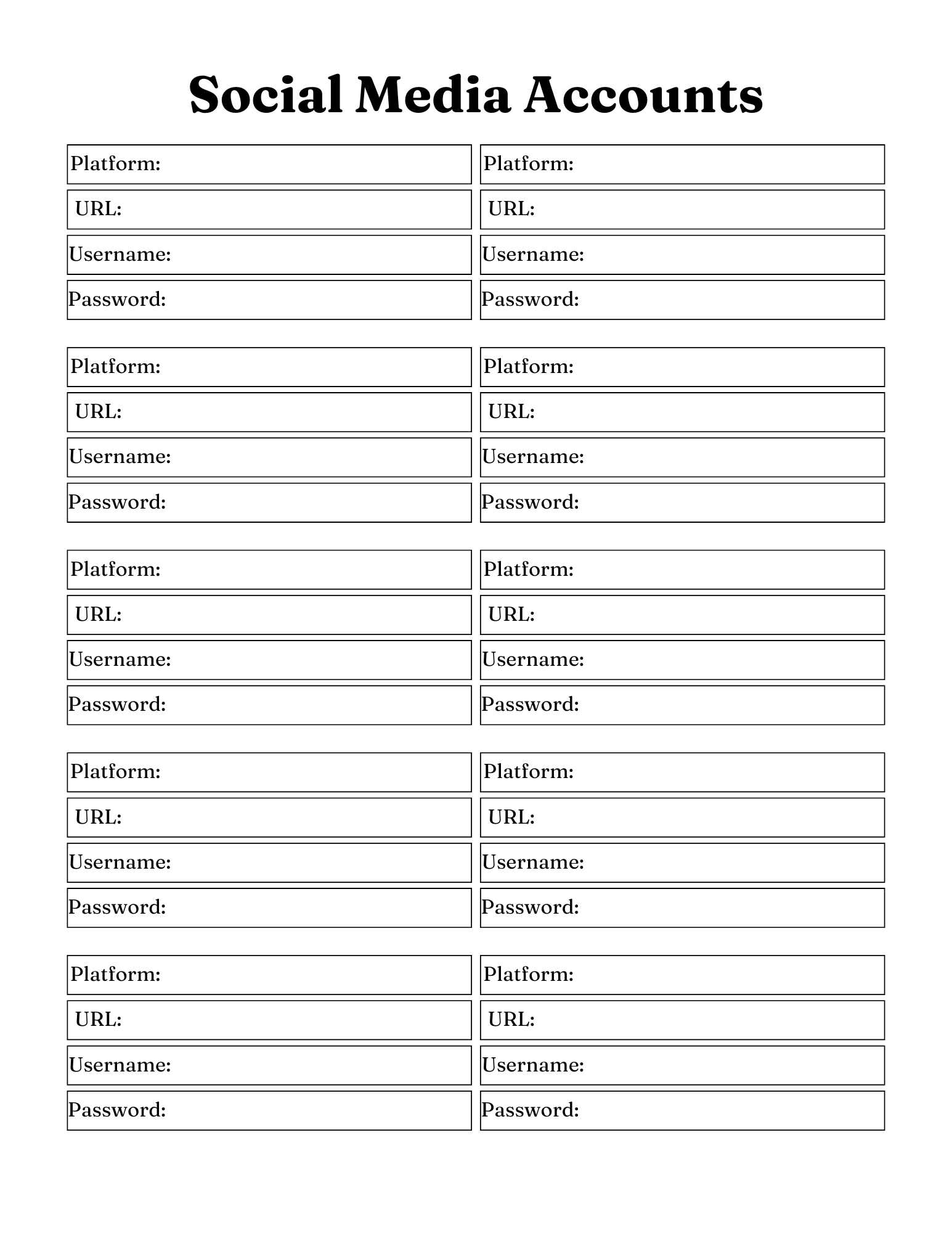 Social Media Success Planner