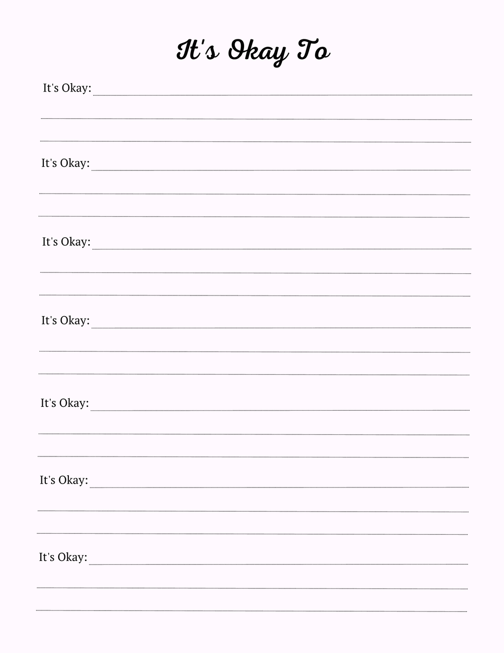 Colorful Self Care Planner