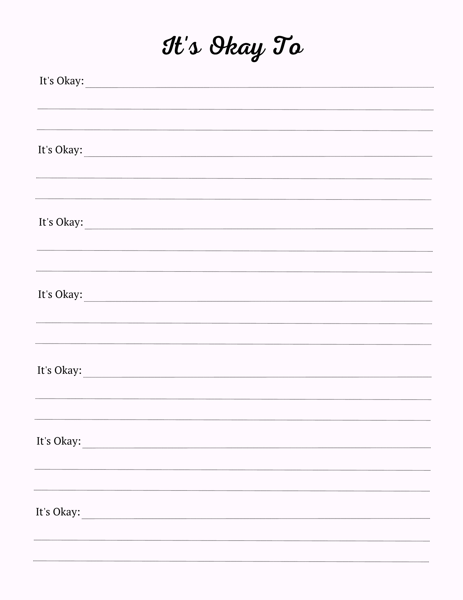 Colorful Self Care Planner