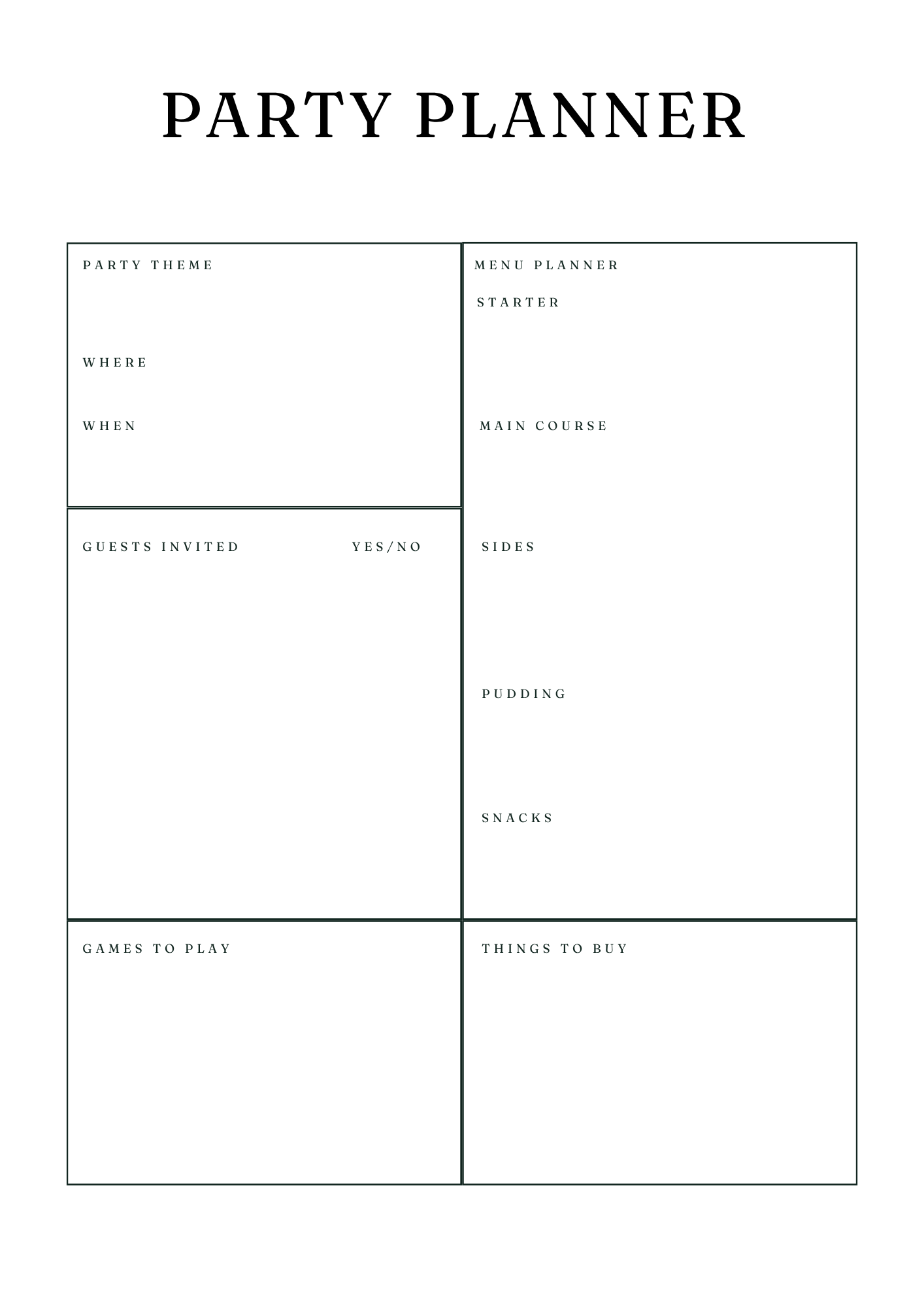 Household Management Planner