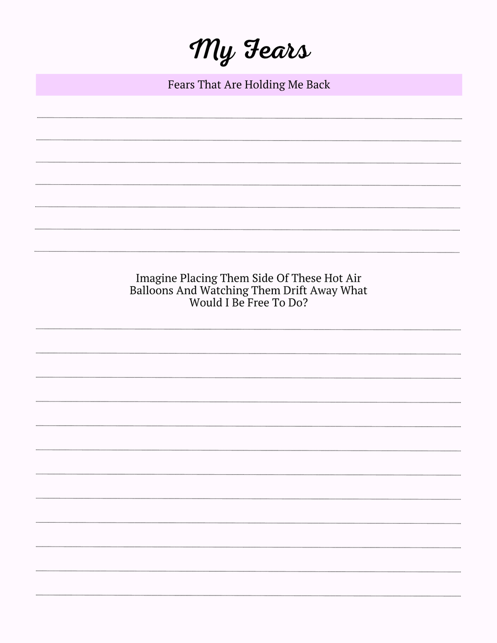 Colorful Self Care Planner