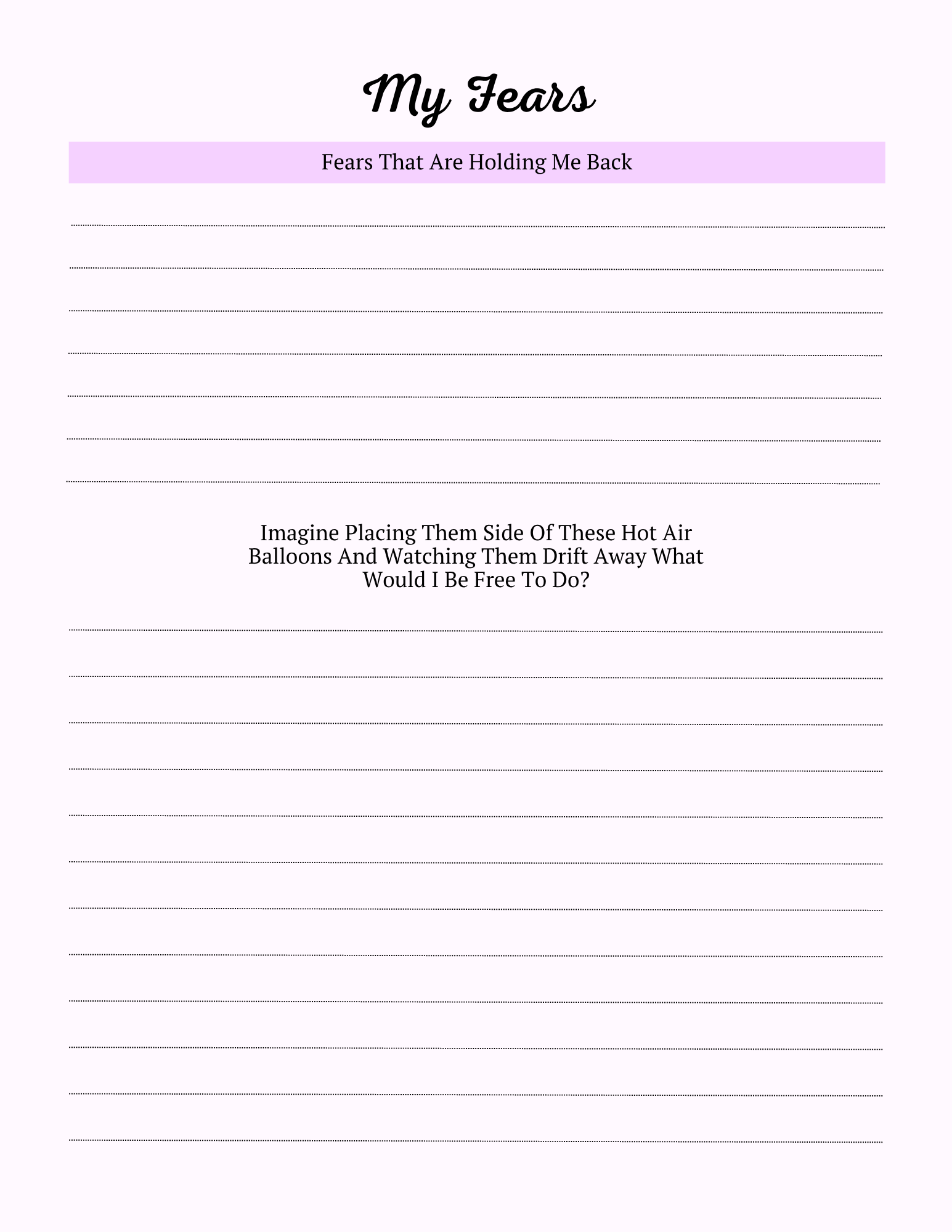 Colorful Self Care Planner