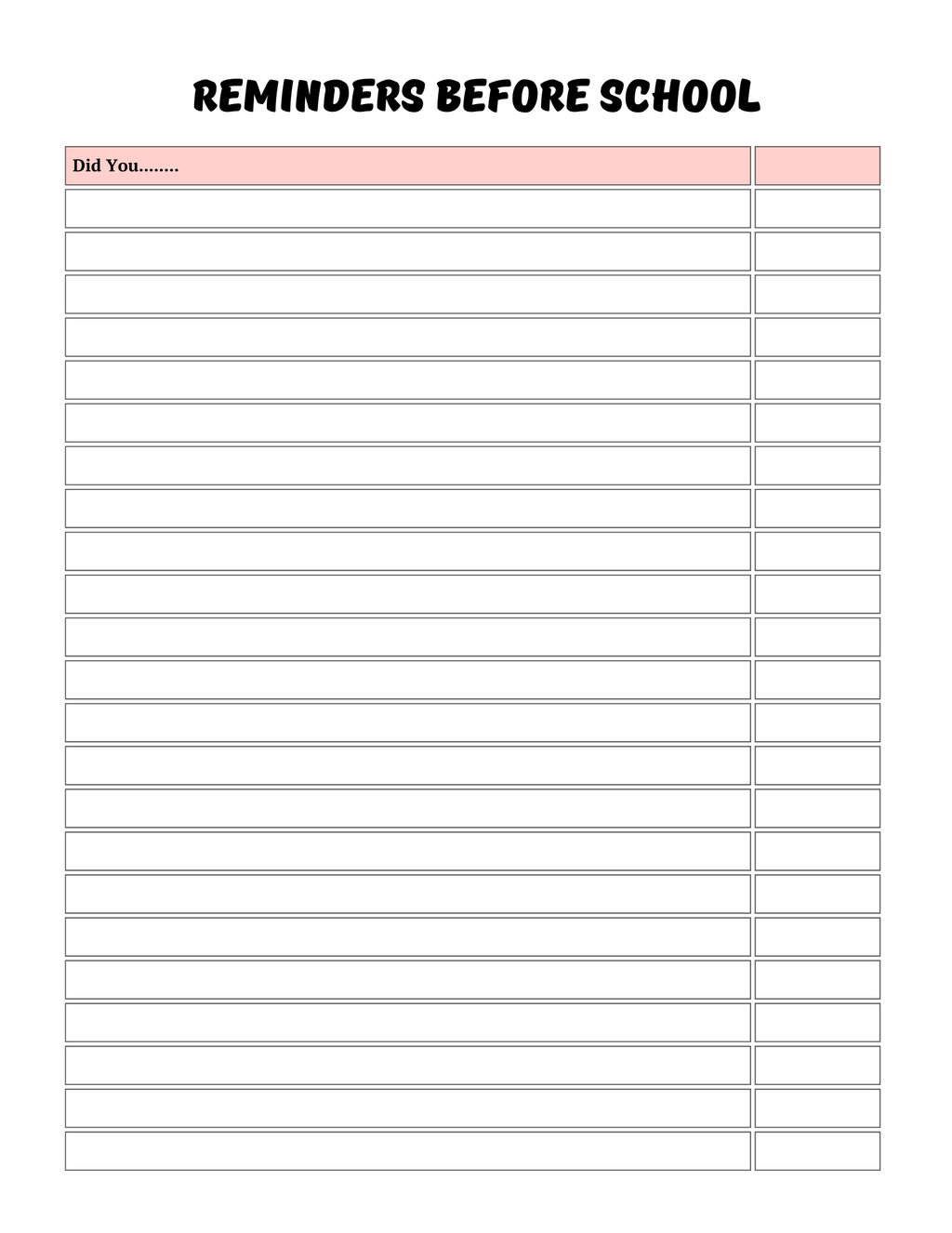 Back -to-school Planner