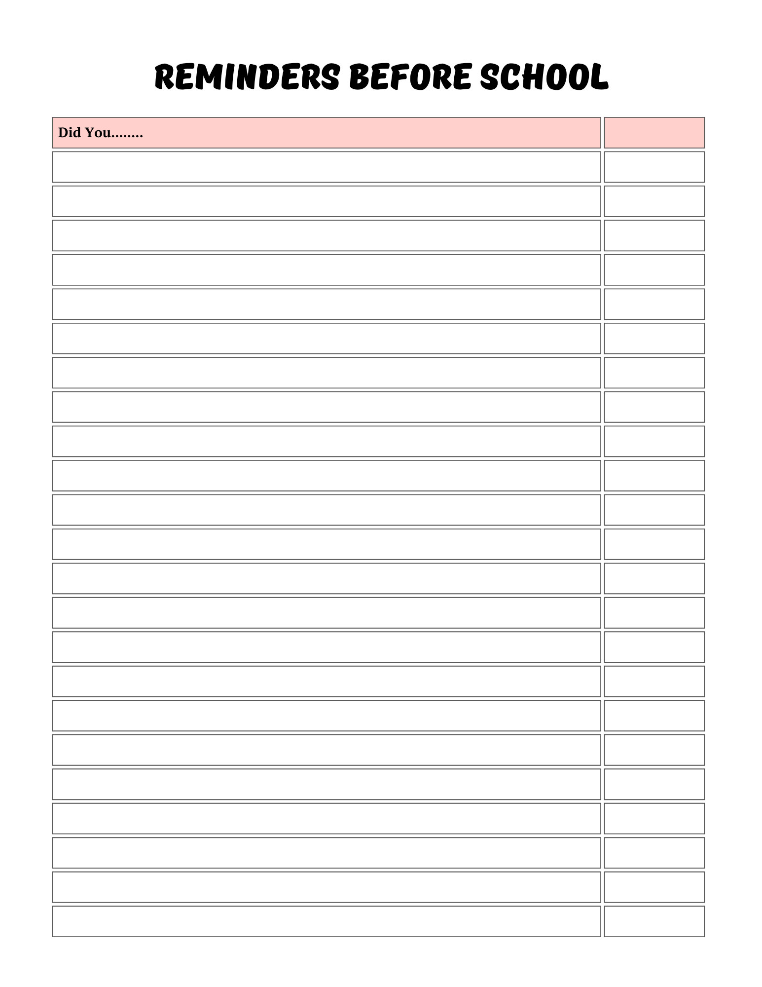 Back -to-school Planner