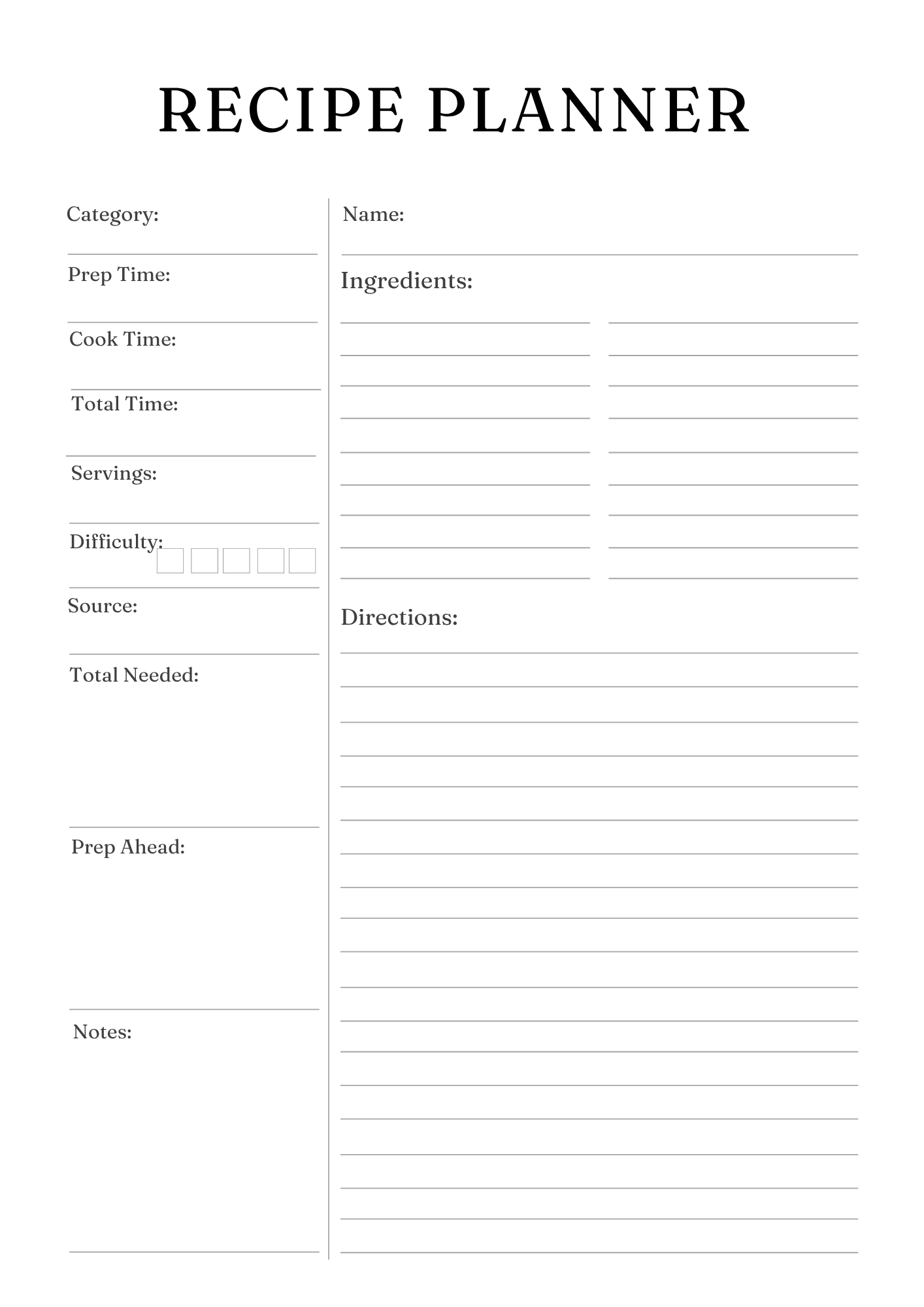 Household Management Planner