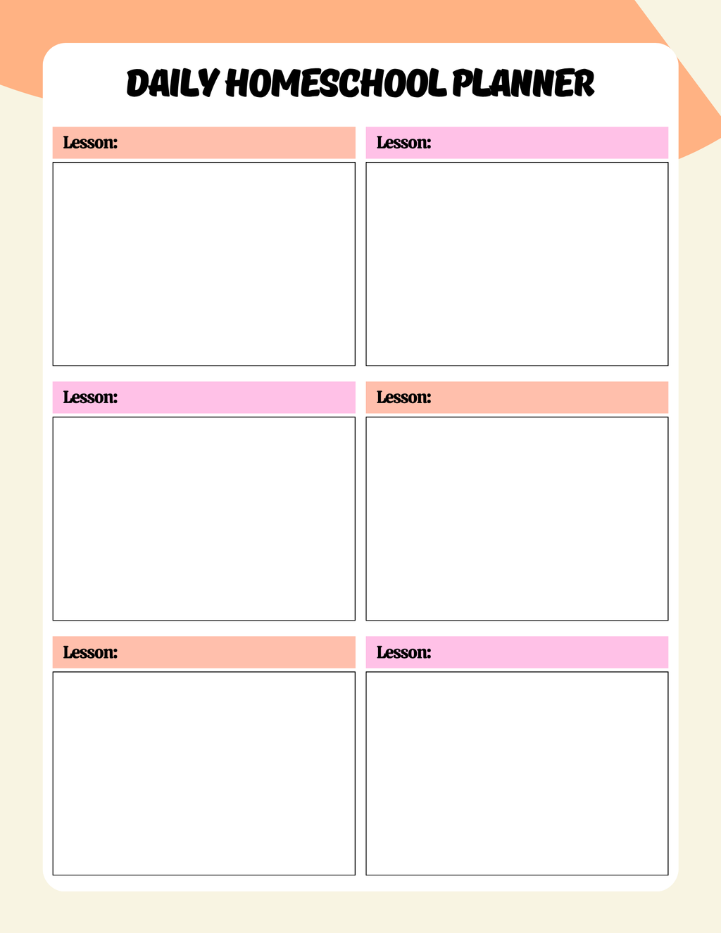 Comprehensive Homeschool Planner