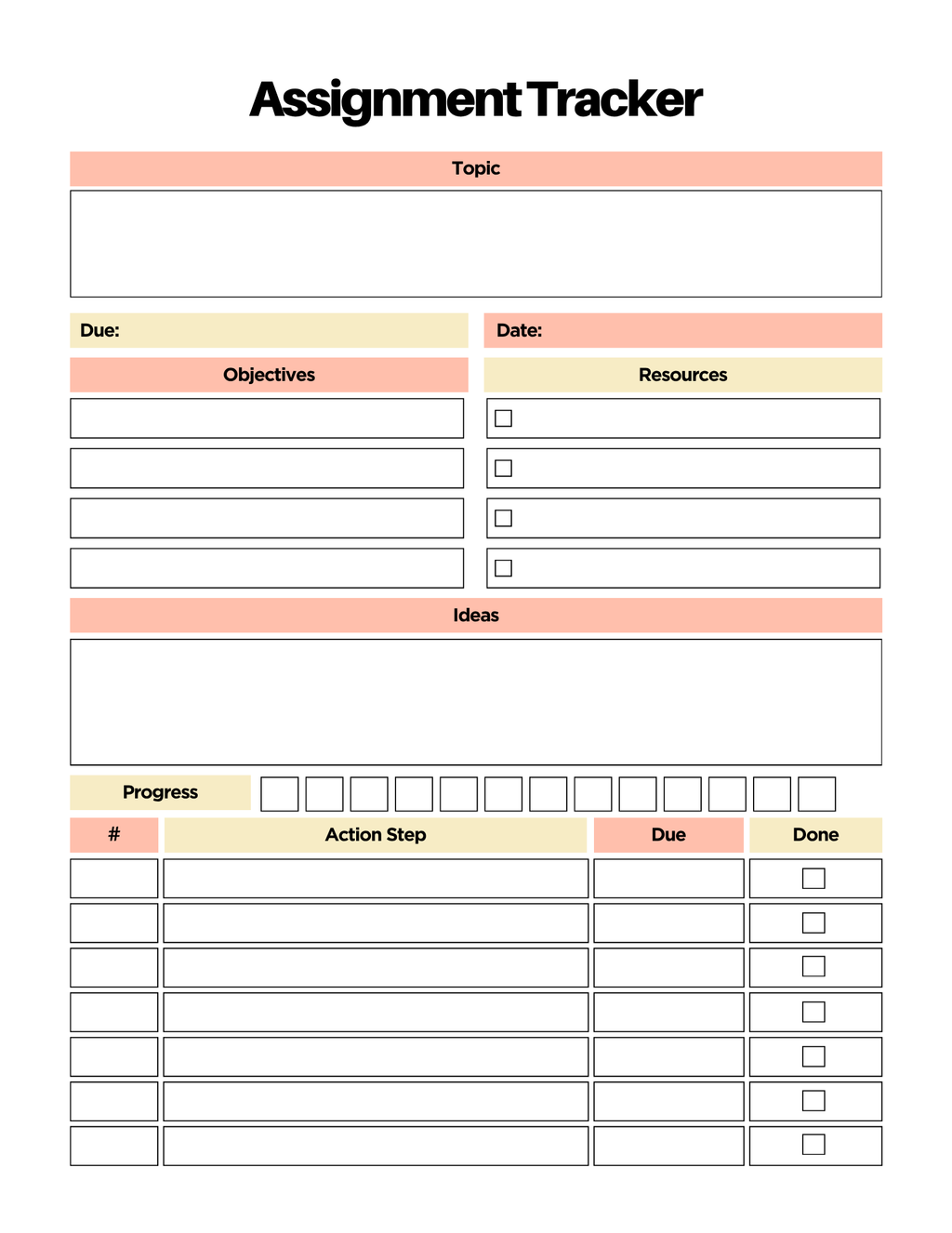 Student Success Organizer