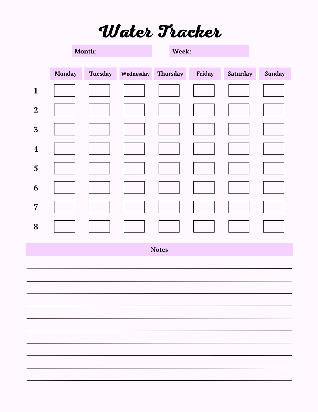 Colorful Self Care Planner