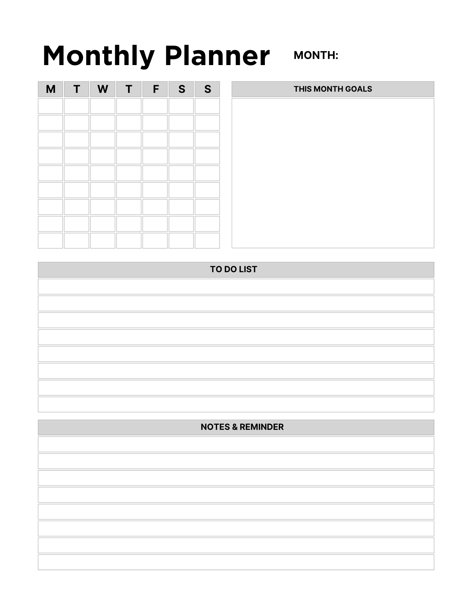Side Hustle Planner