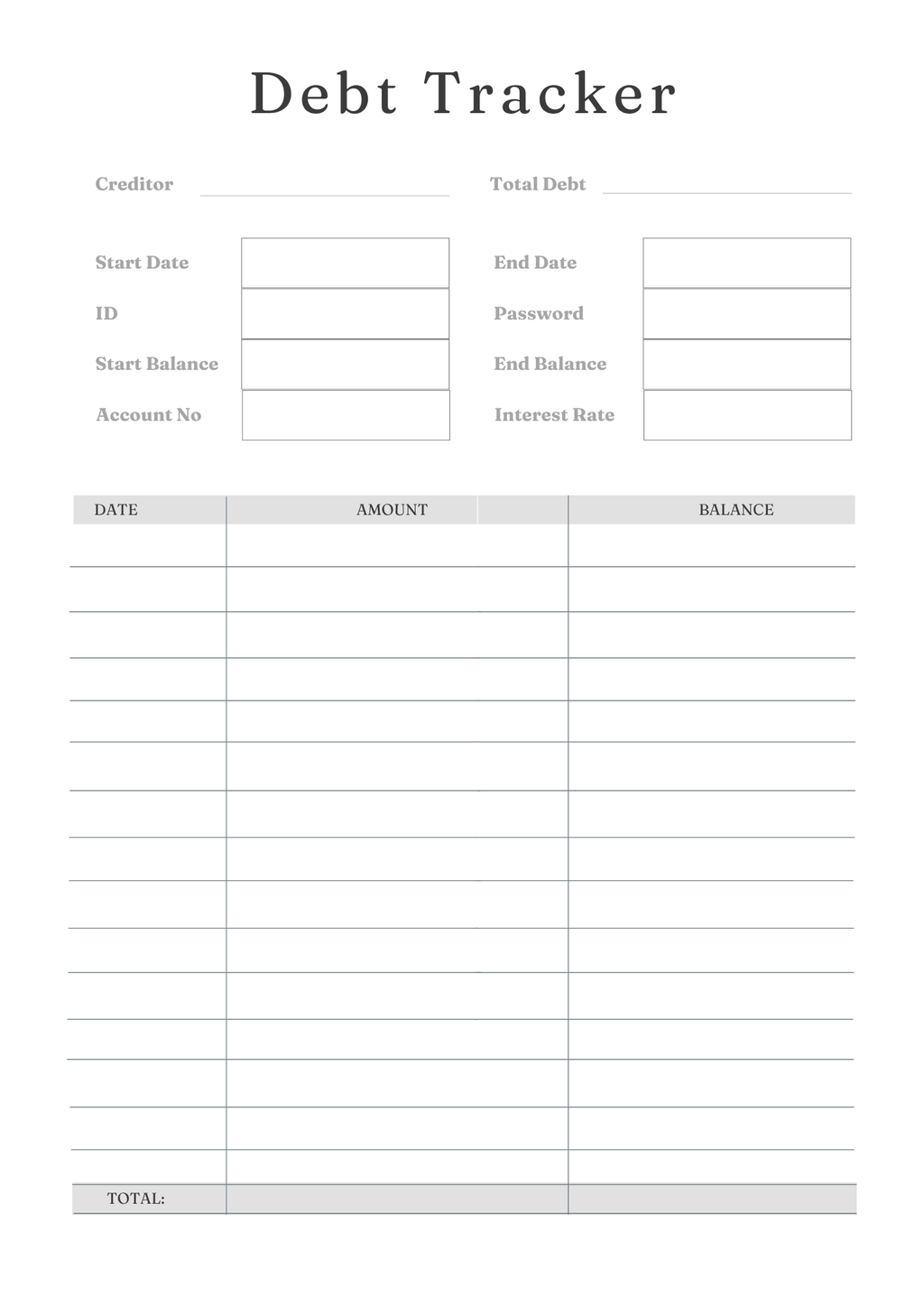 Debt Freedom Tracker