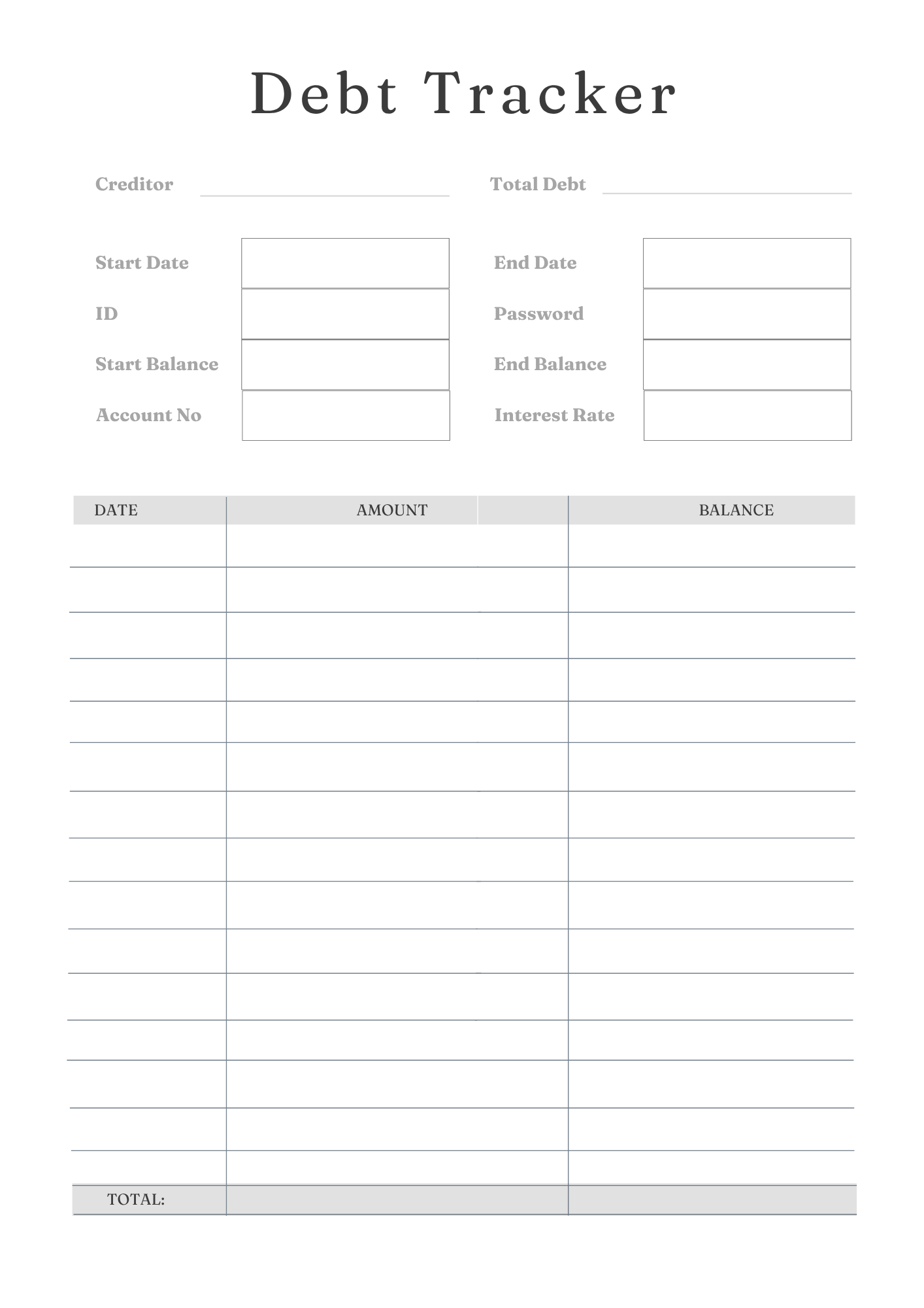 Debt Freedom Tracker