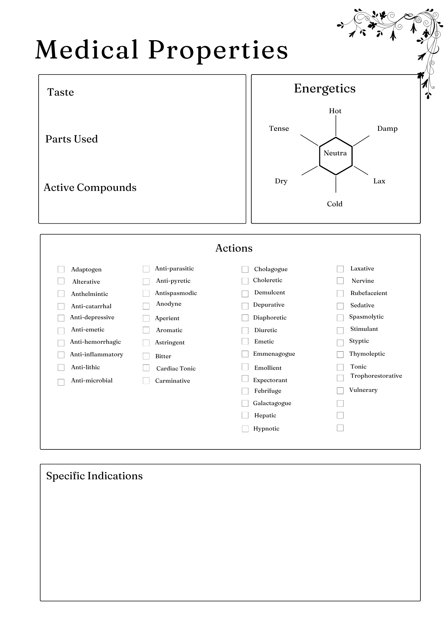 Herbs & Essential Oil Planner