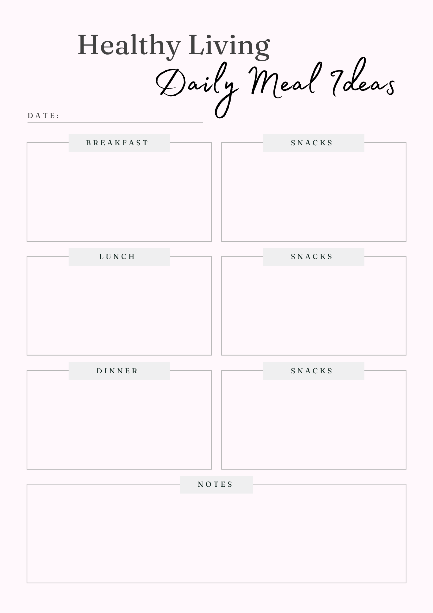 Healthy Living Journal