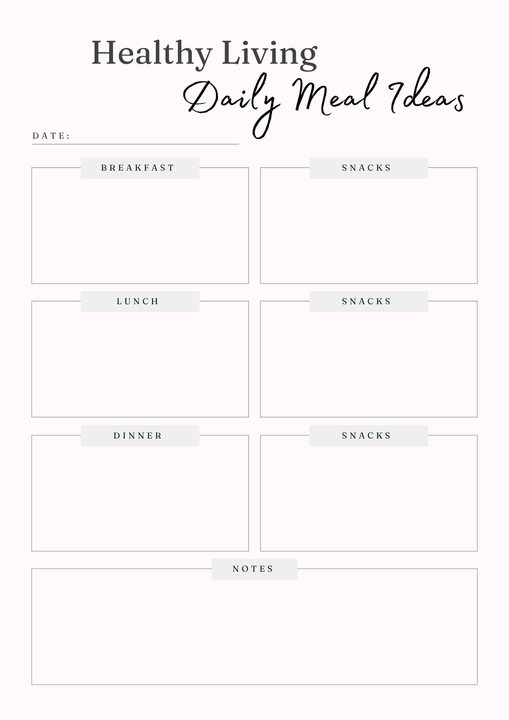 Healthy Living Journal