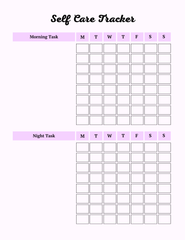 Colorful Self Care Planner