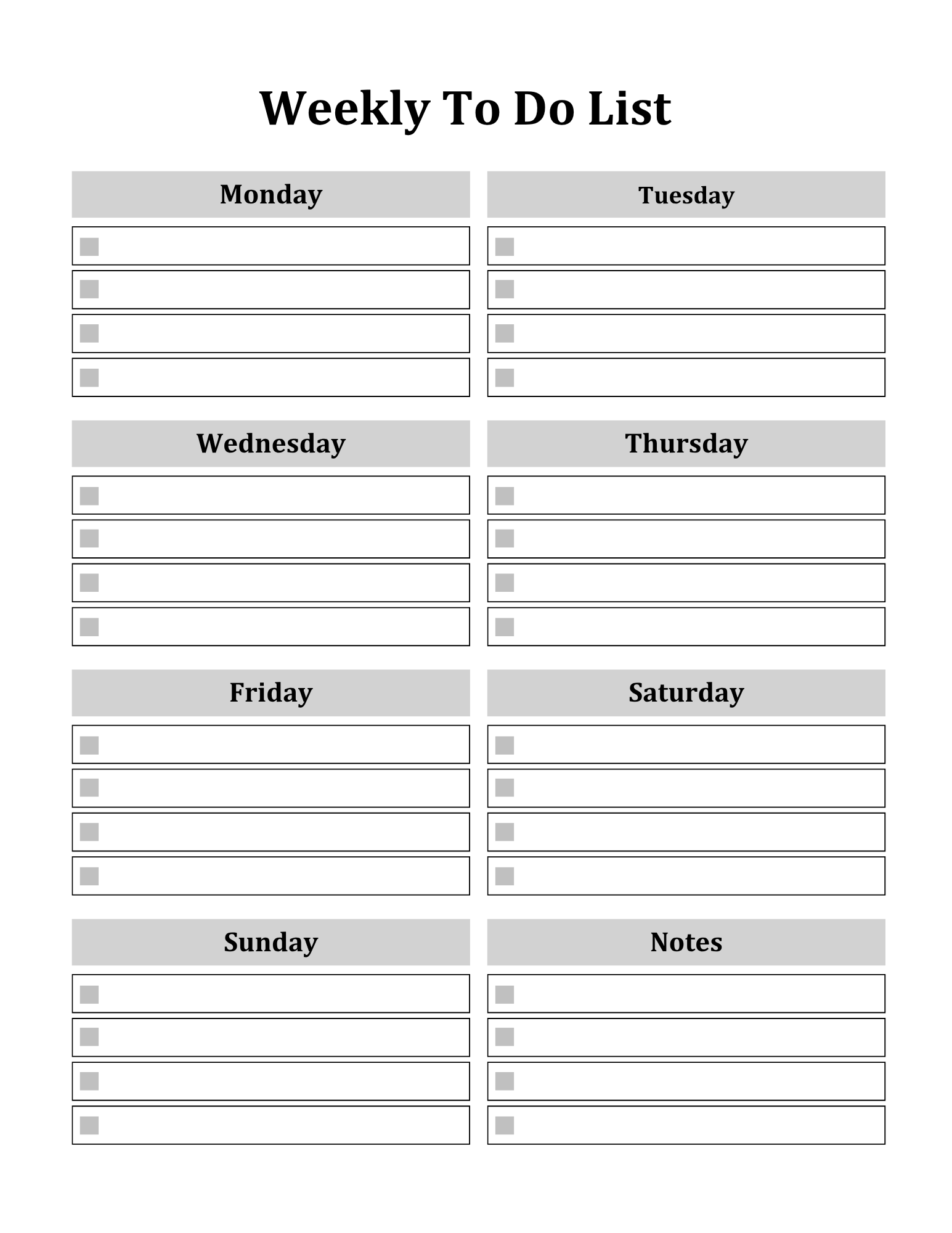 To Do List Bundle