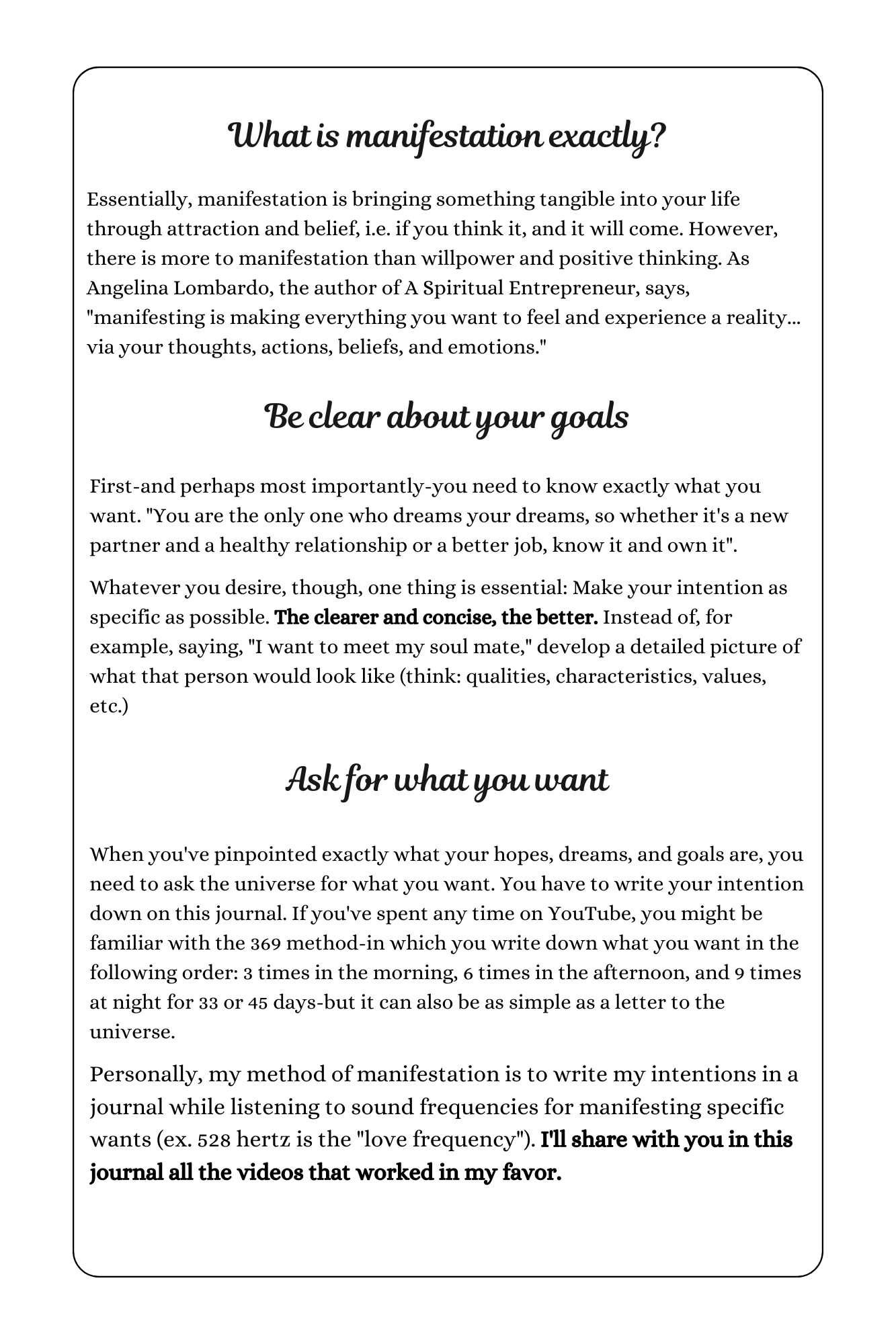 My Flow Daily Manifestation Journal