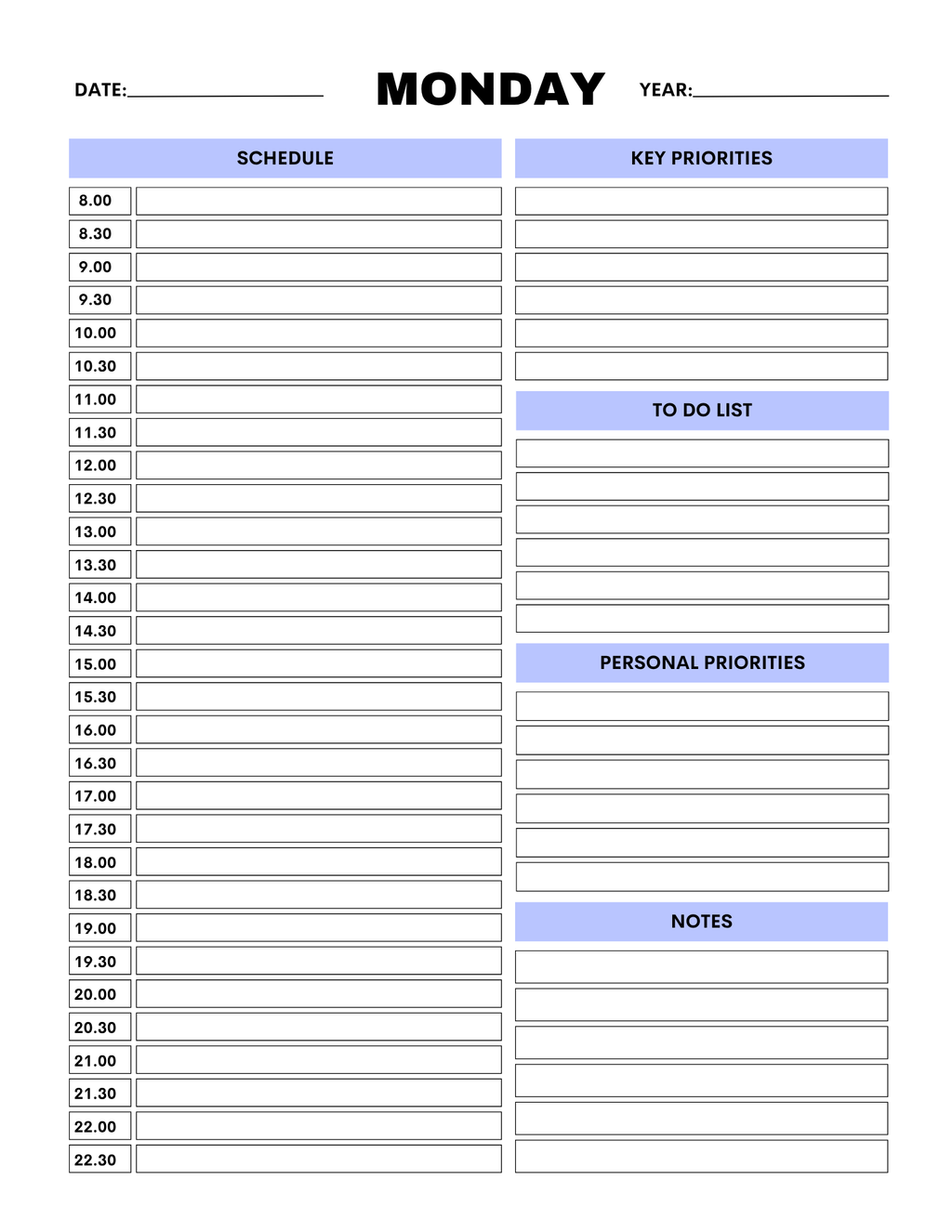 Work From Home Planner