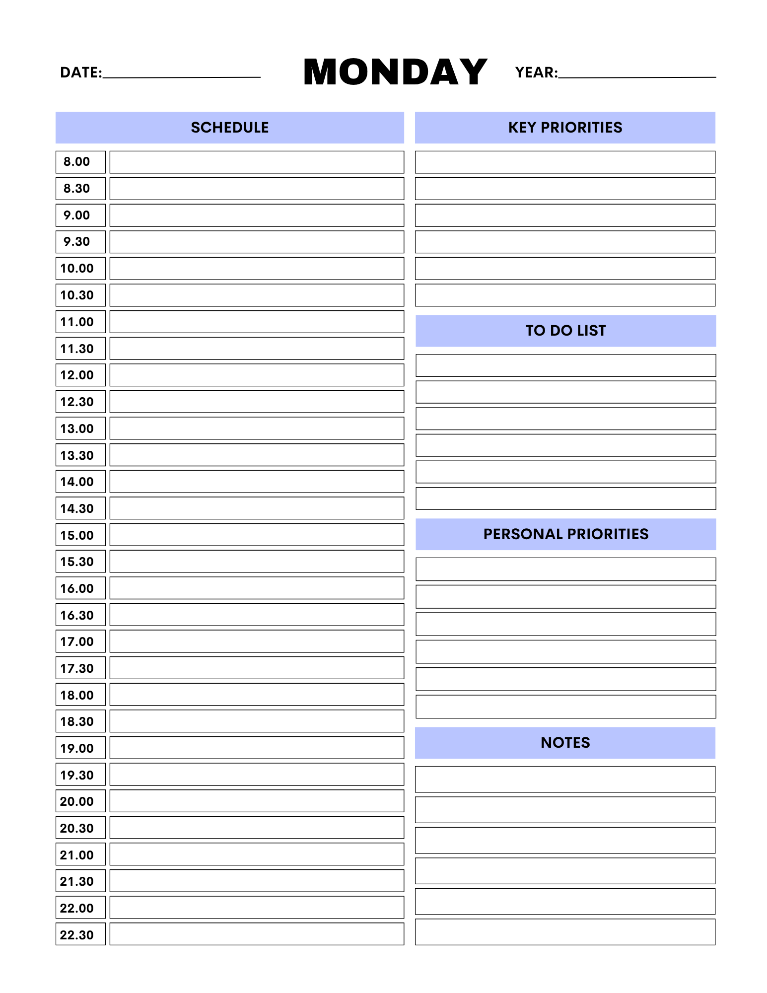 Work From Home Planner