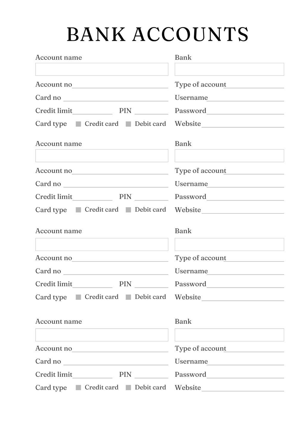 Household Management Planner