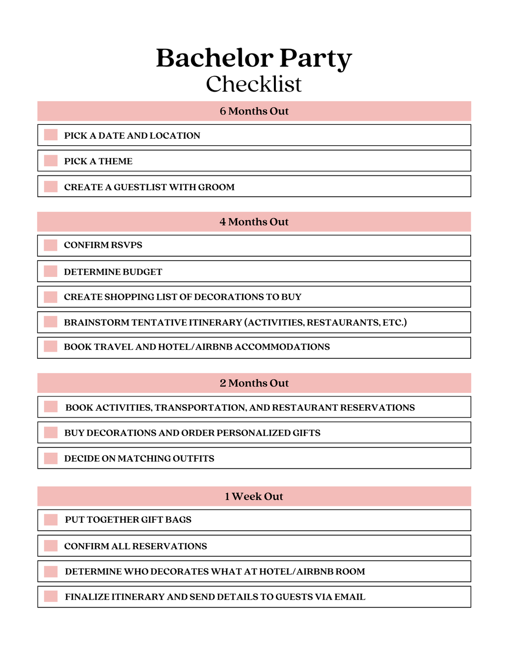 Bachelor Party Planner