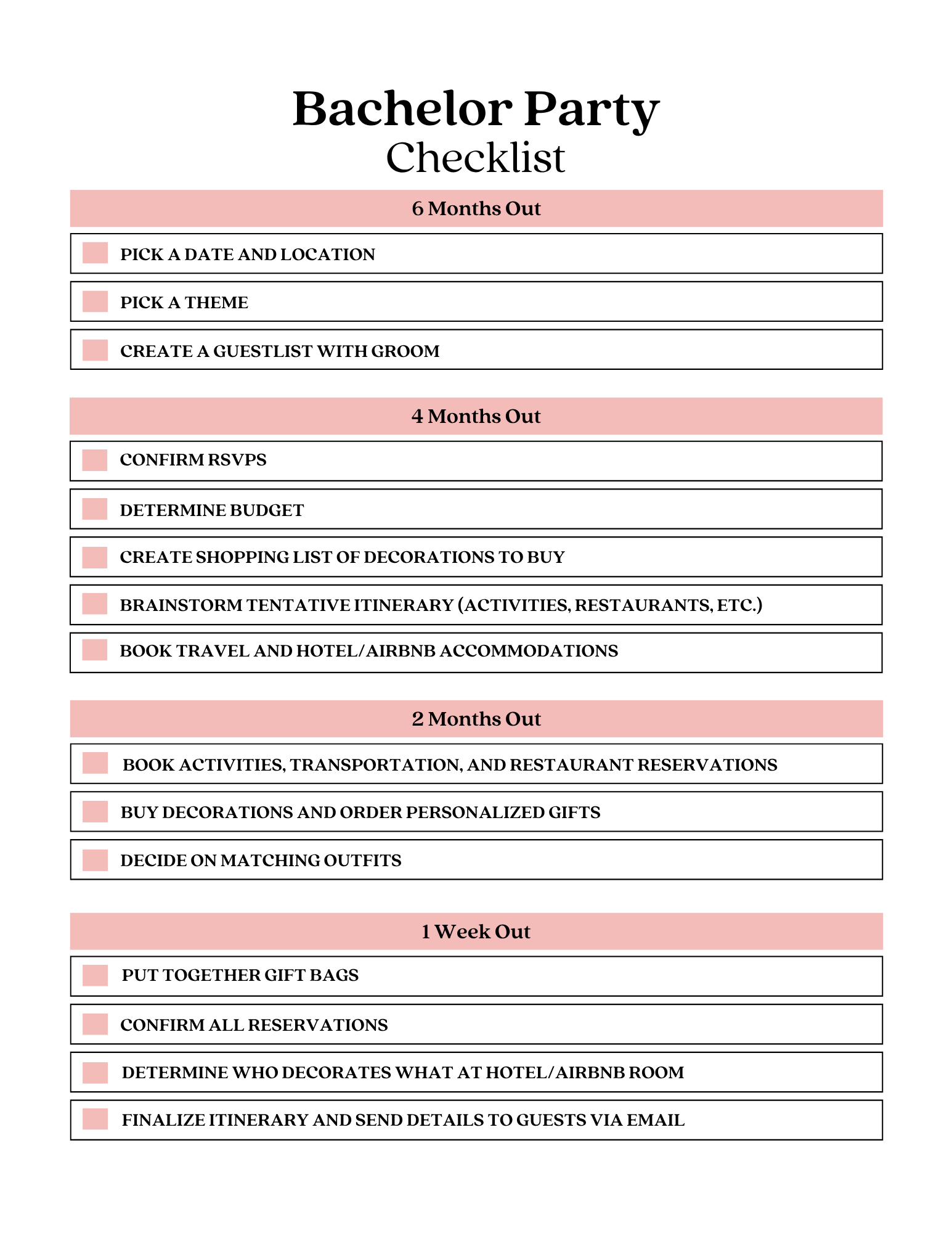 Bachelor Party Planner