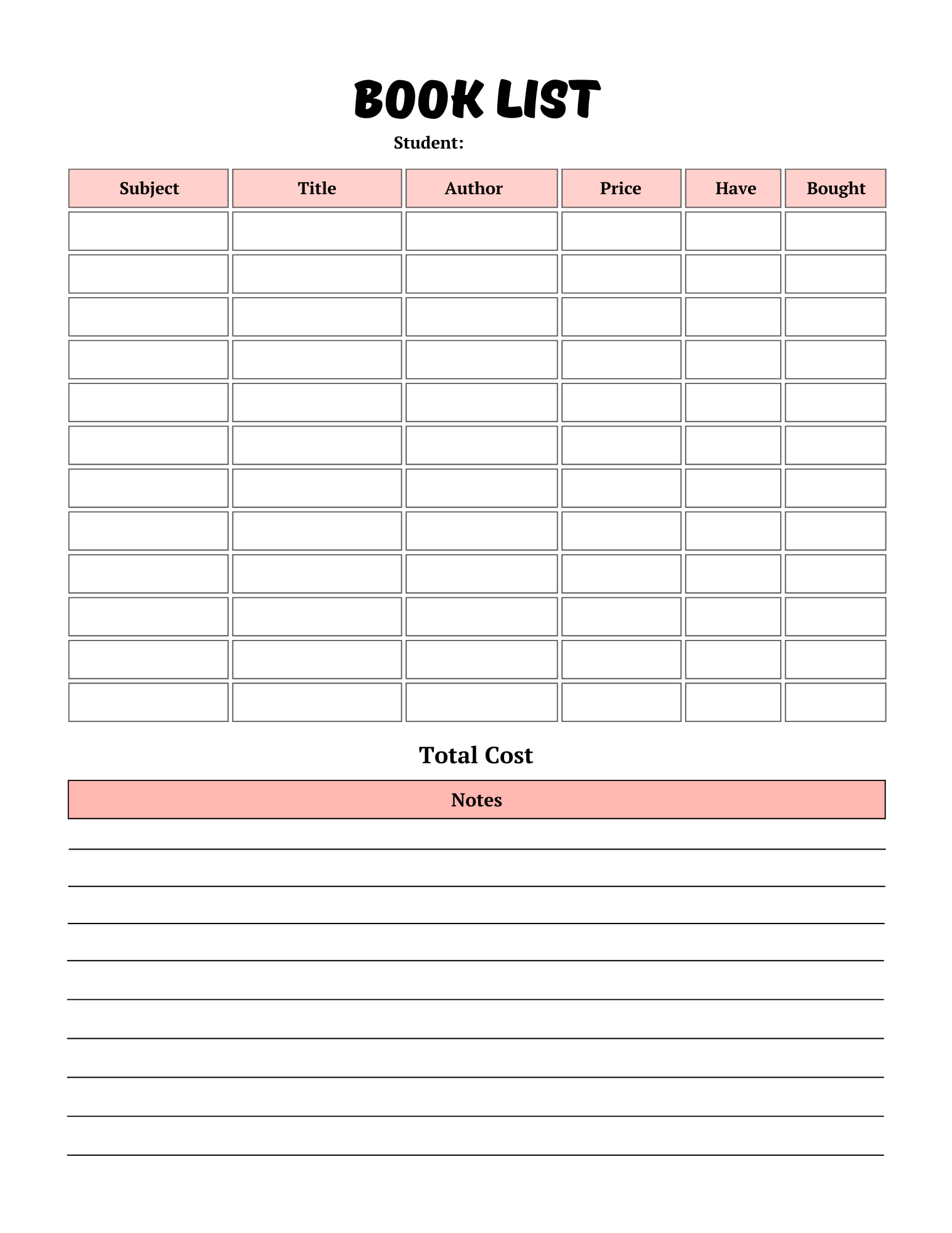 Back -to-school Planner