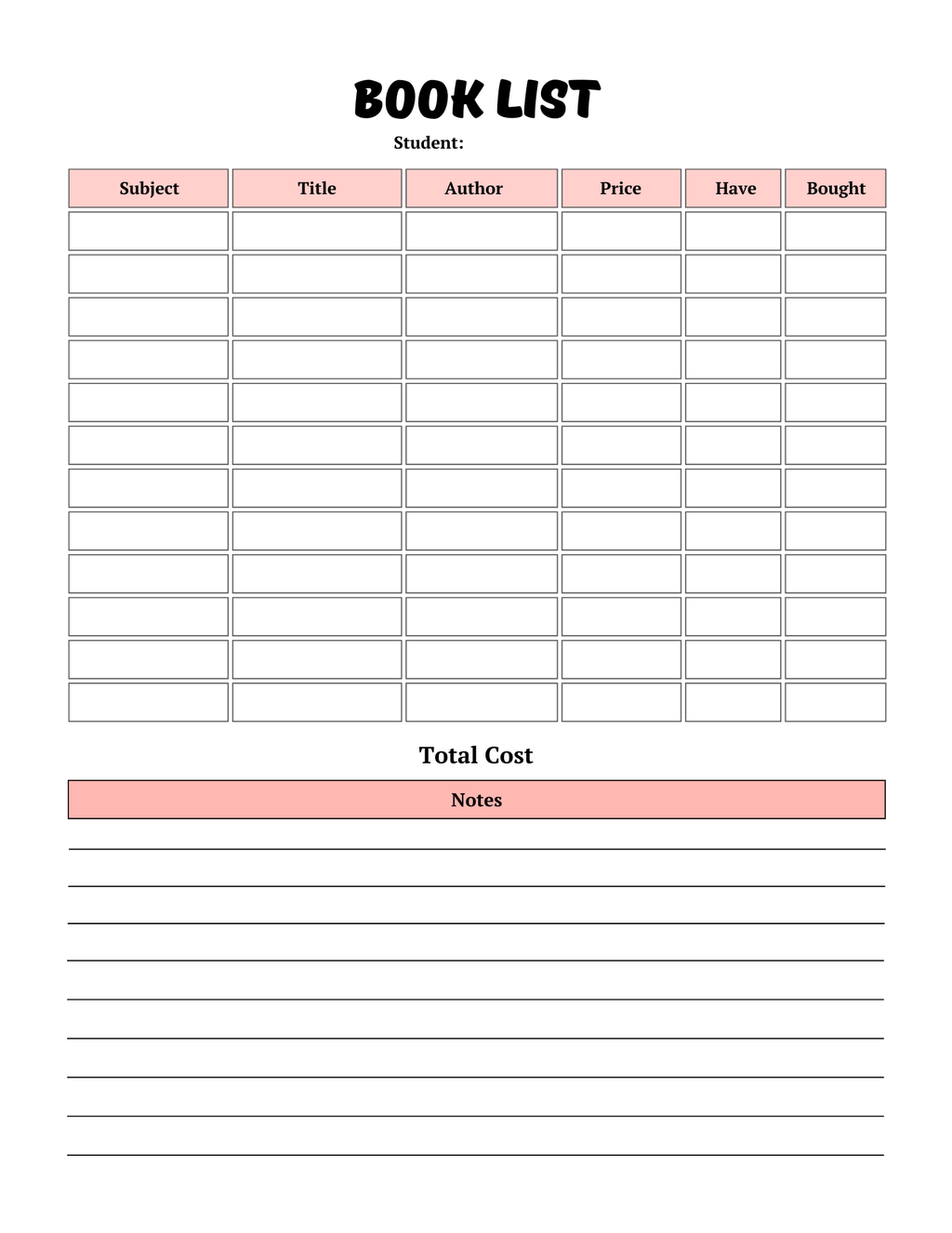 Back -to-school Planner