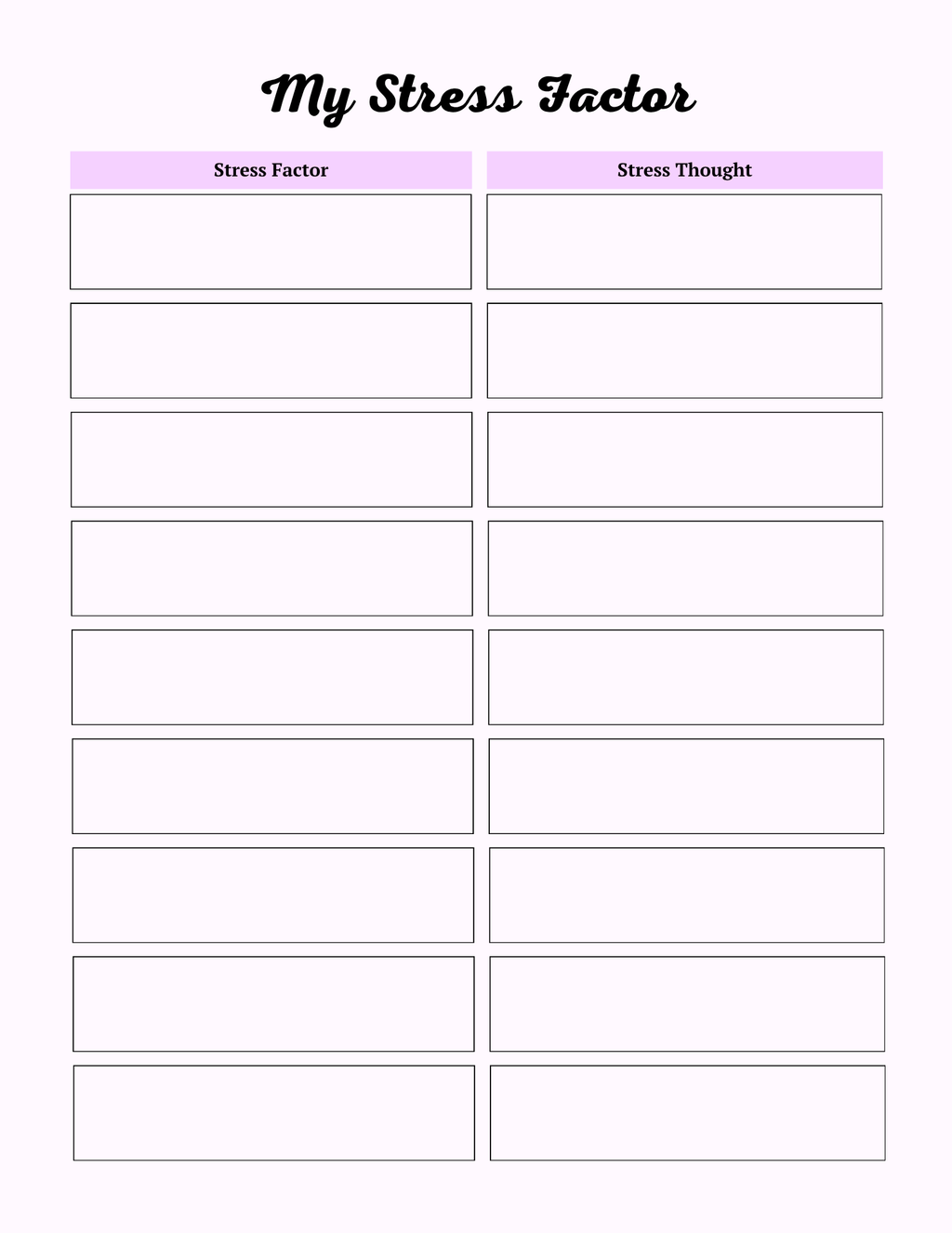 Colorful Self Care Planner